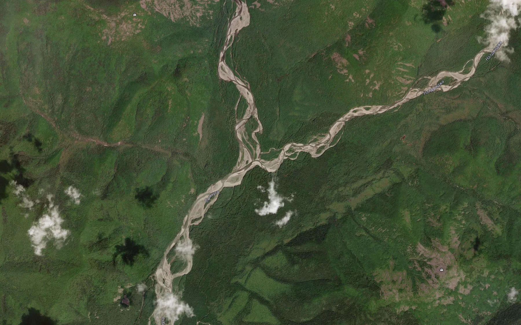 Satellite map of the Naldyndzhya