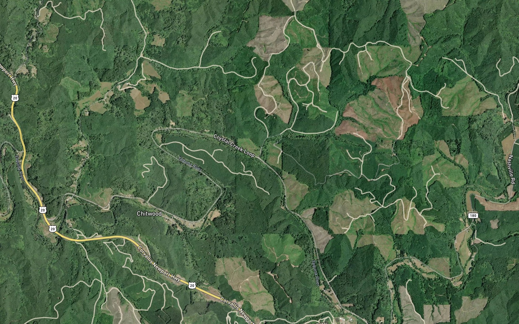 Satellite map of the Hayes Creek