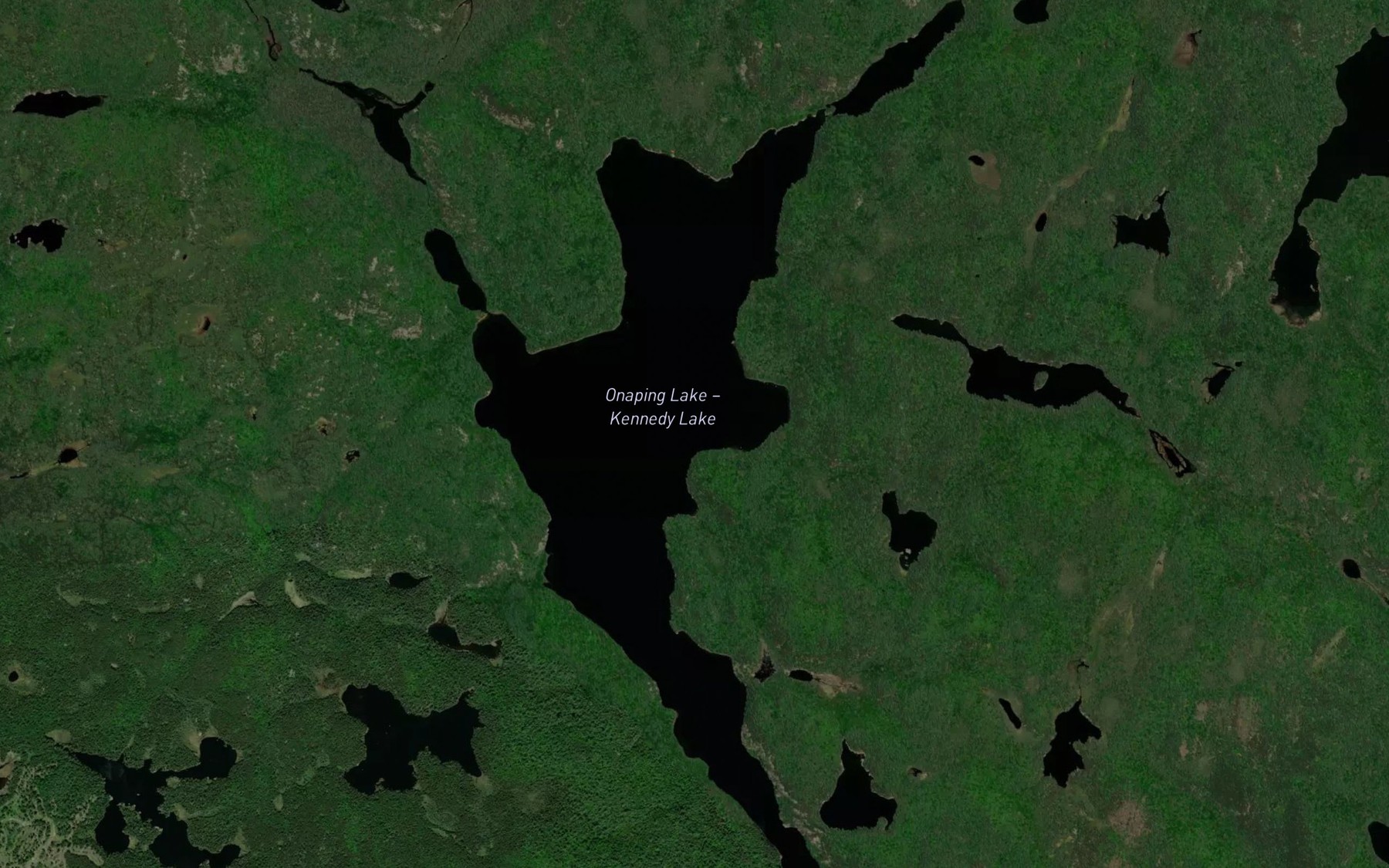 Satellite map of the Kennedy Lake