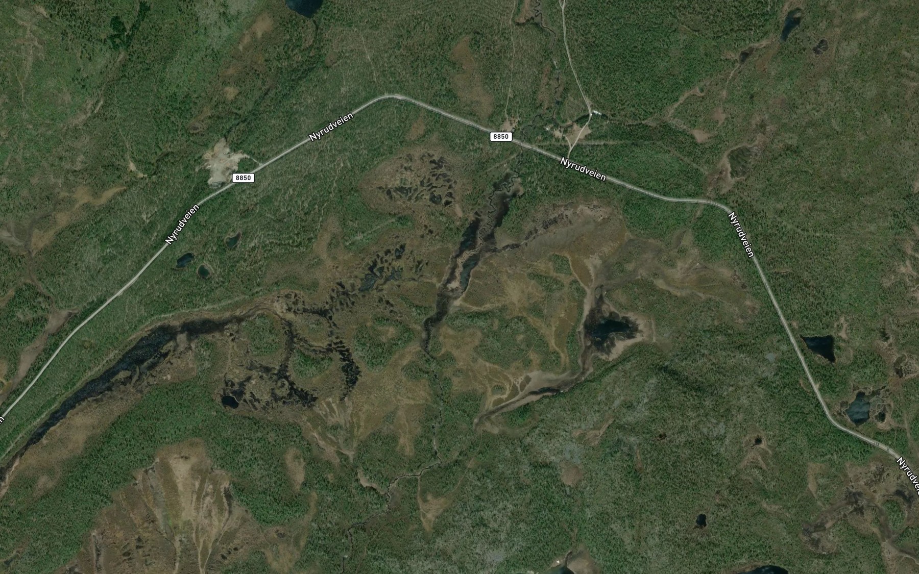 Satellite map of the Skjellbekken