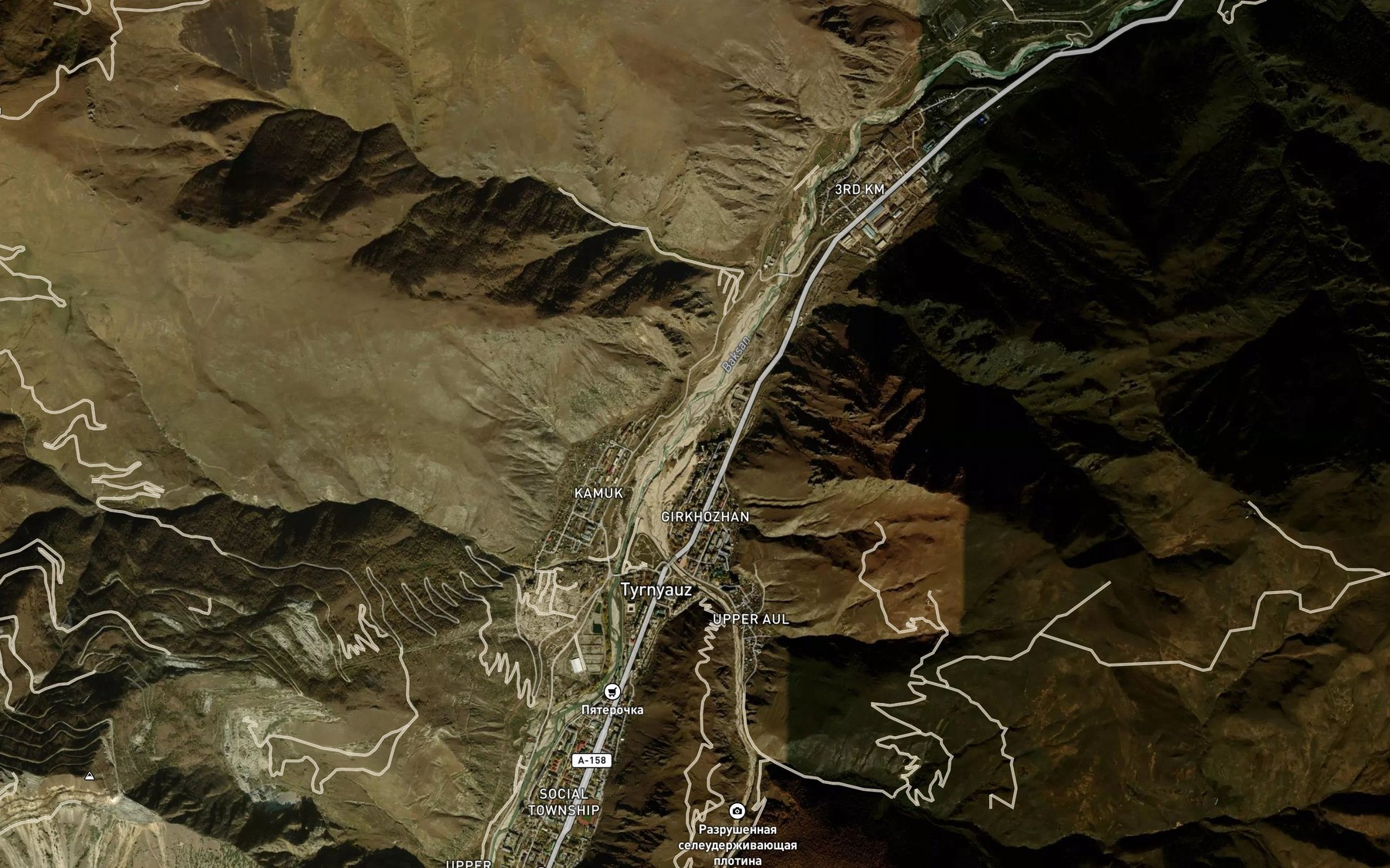 Satellite map of the Gerkhozhansu
