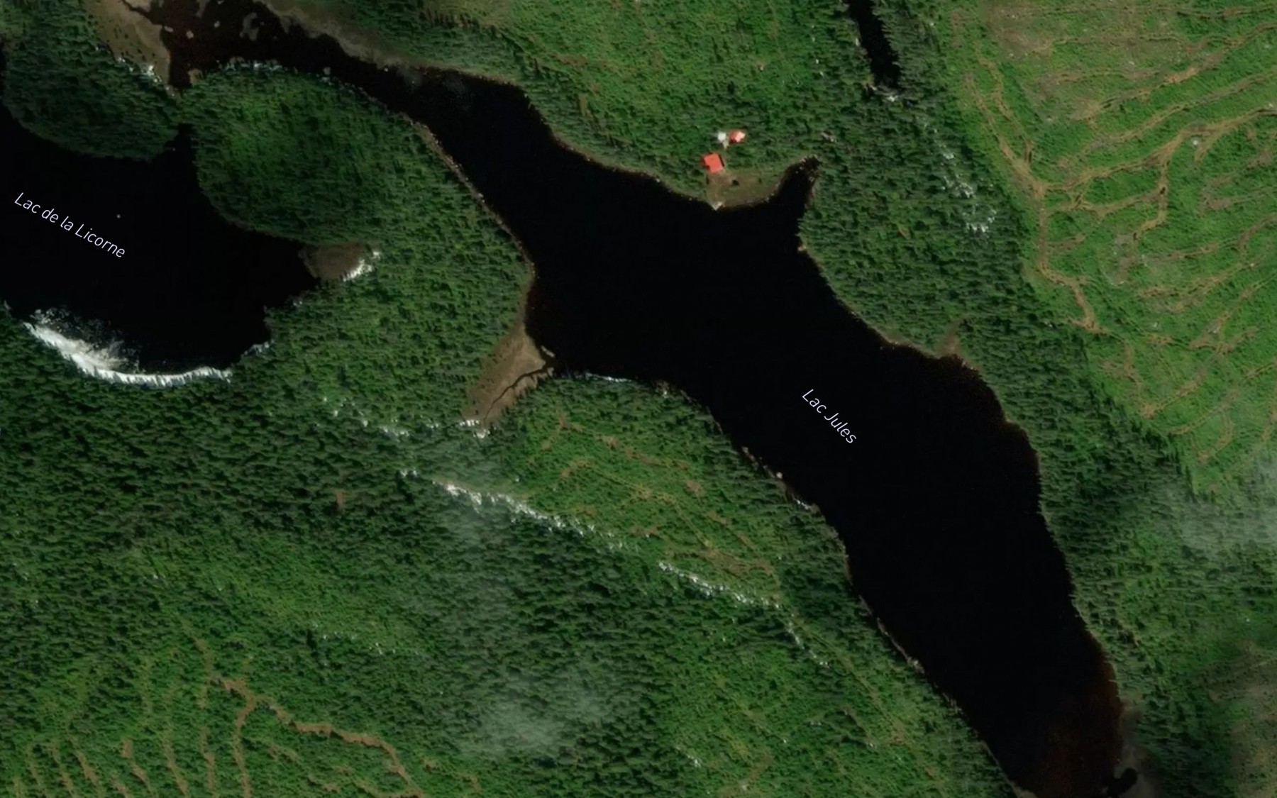 Satellite map of the Lac Jules