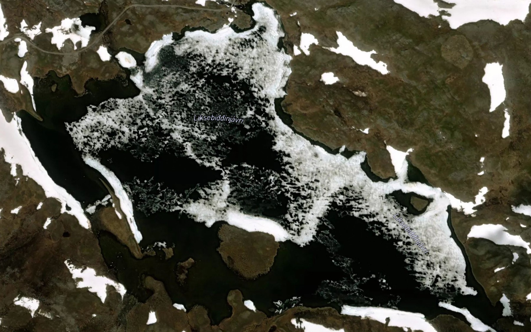 Satellite map of the Liksebigginjavri