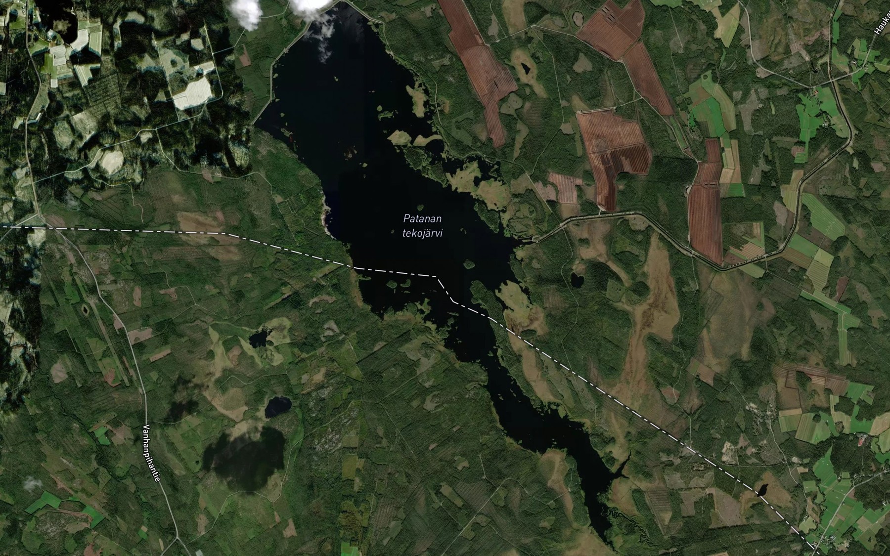 Satellite map of the Patanan Tekojarven Tayttokanava