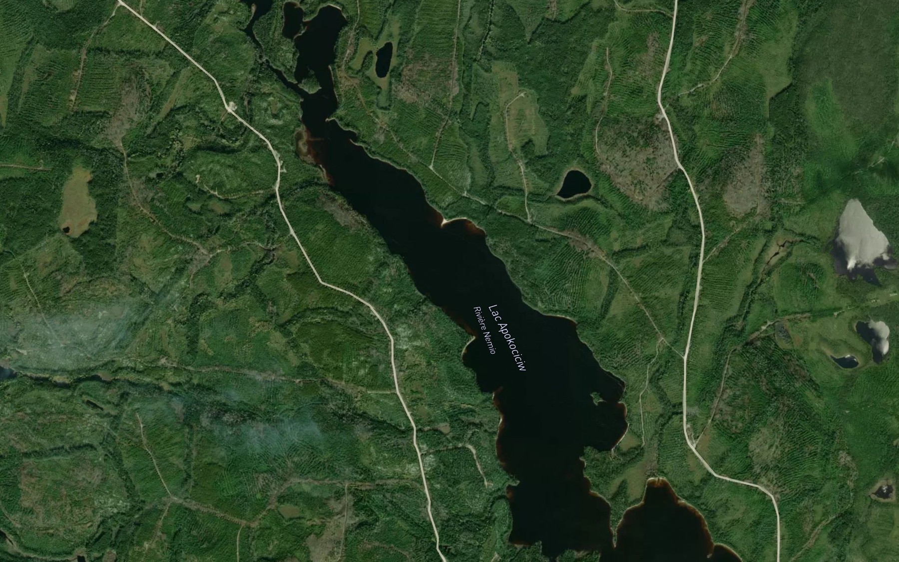 Satellite map of the Lac Apokociciw