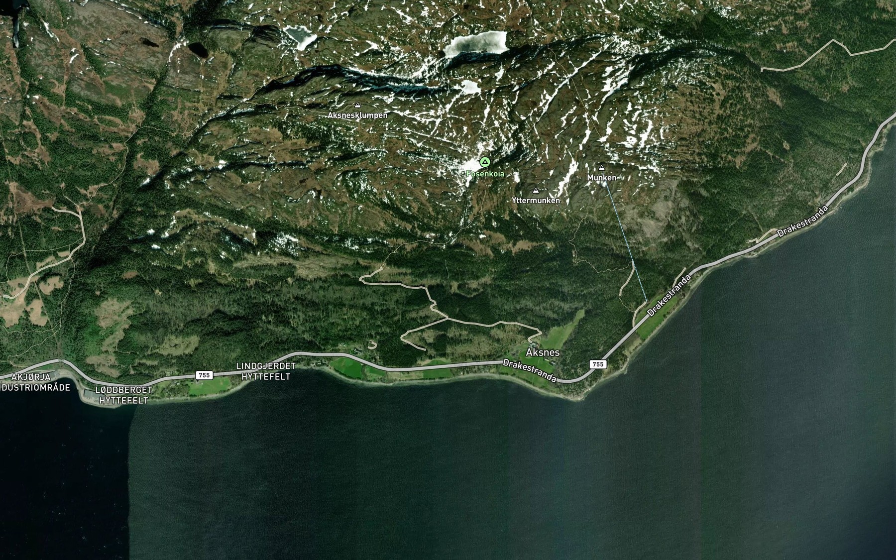 Satellite map of the Lingjerdsbekken