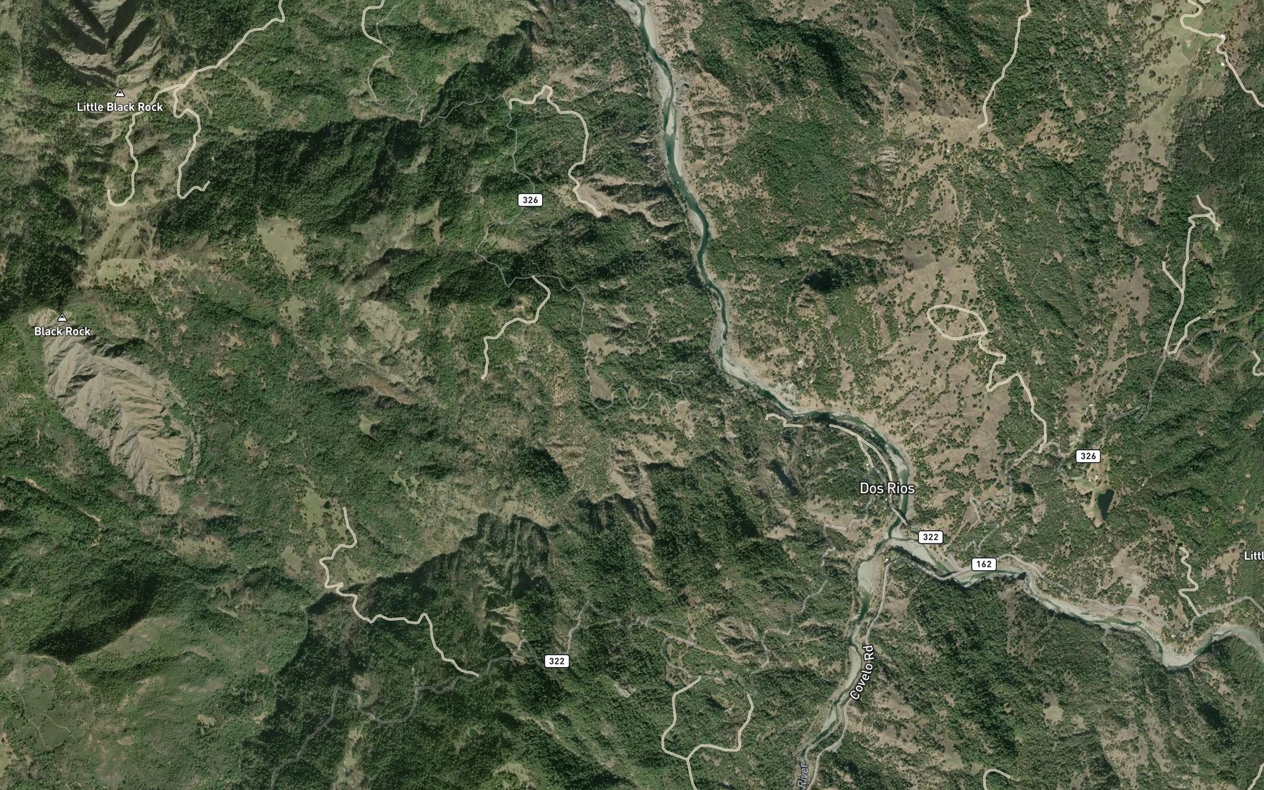 Satellite map of the Vinton Lake