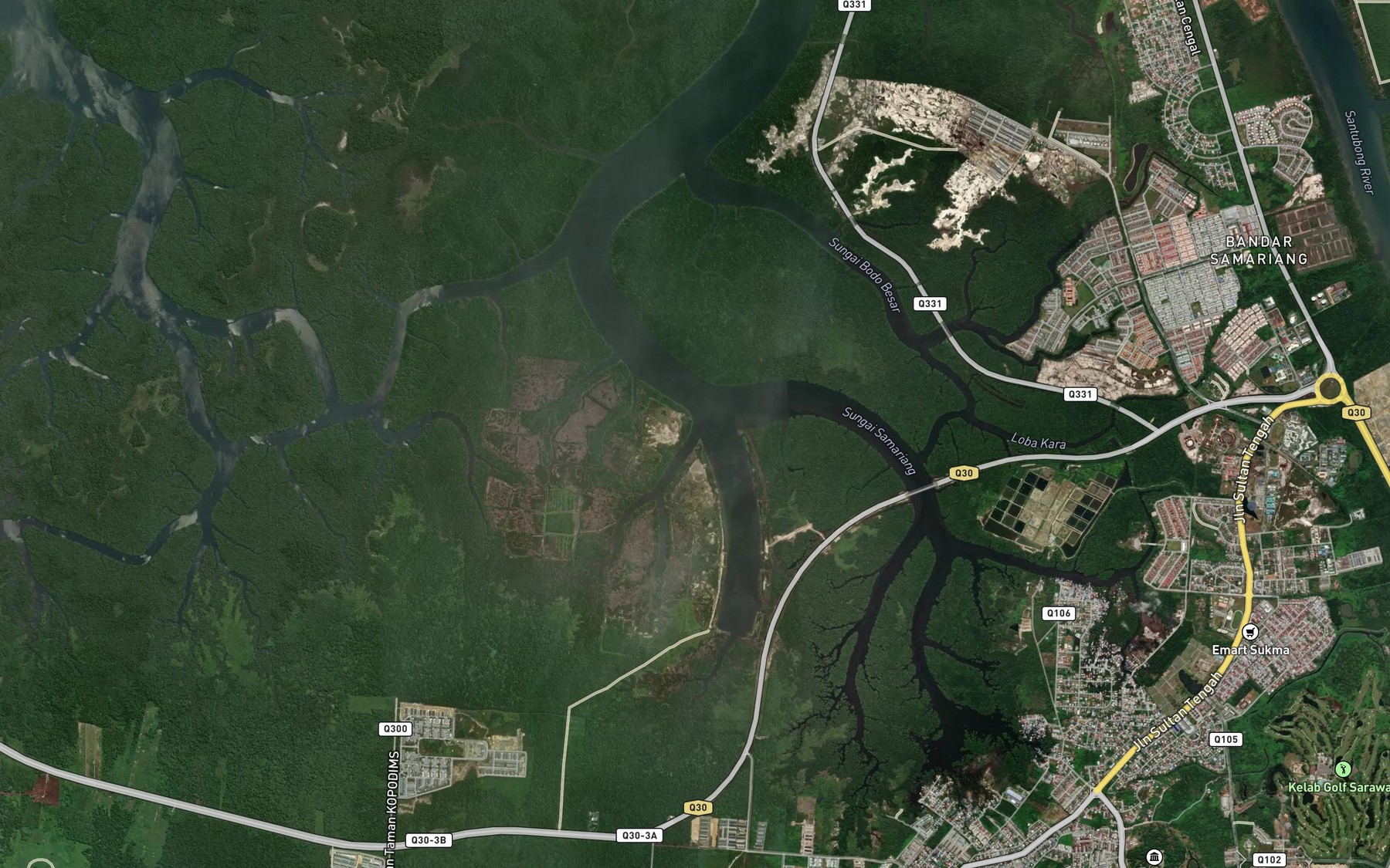 Satellite map of the Sungai Lemidin Kechil