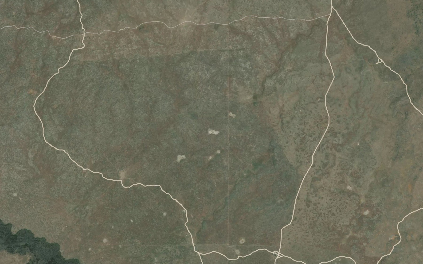 Satellite map of the Brigham Lake Reservoir