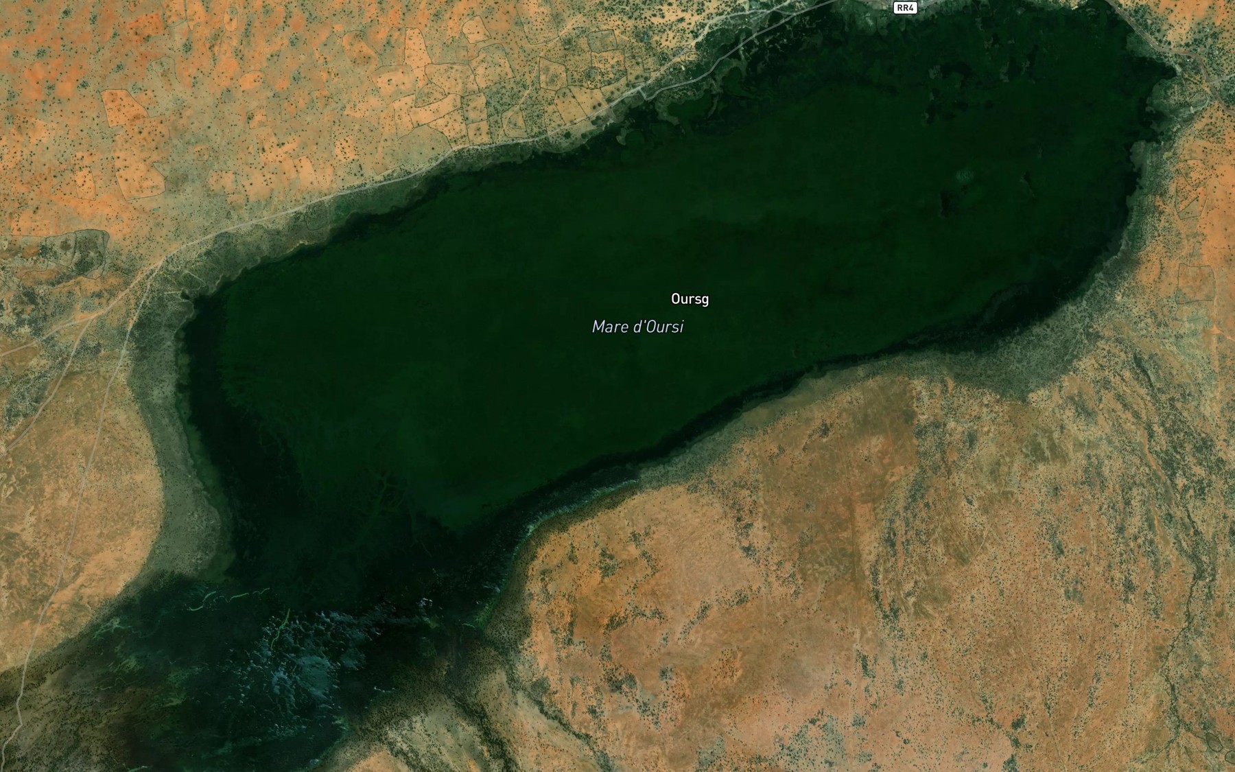 Satellite map of the Mare d'Oursi
