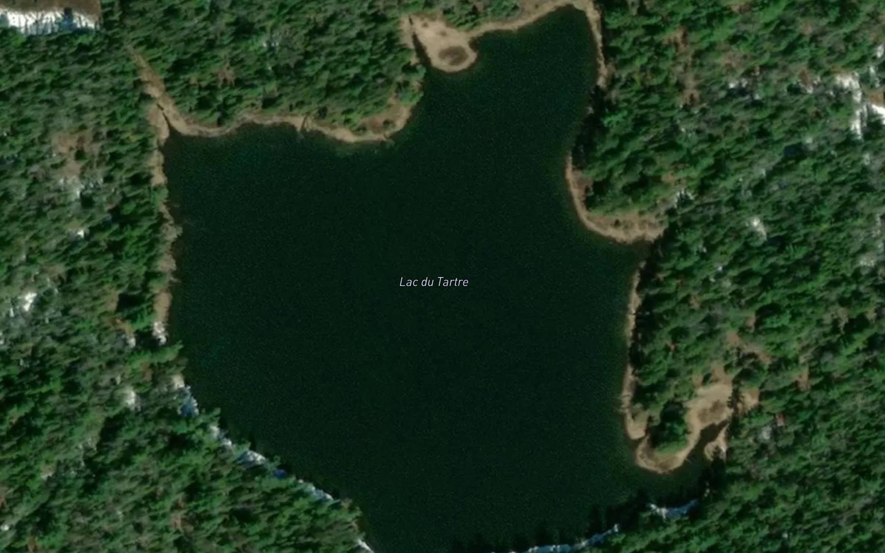 Satellite map of the Lac du Tartre