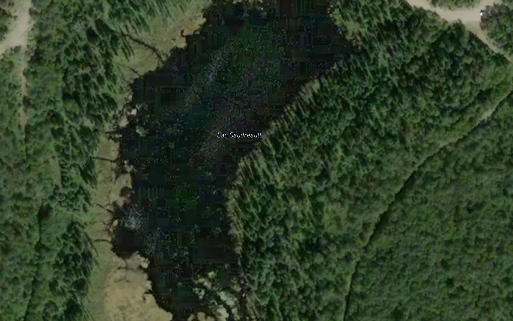 Satellite map of the Lac Gaudreault