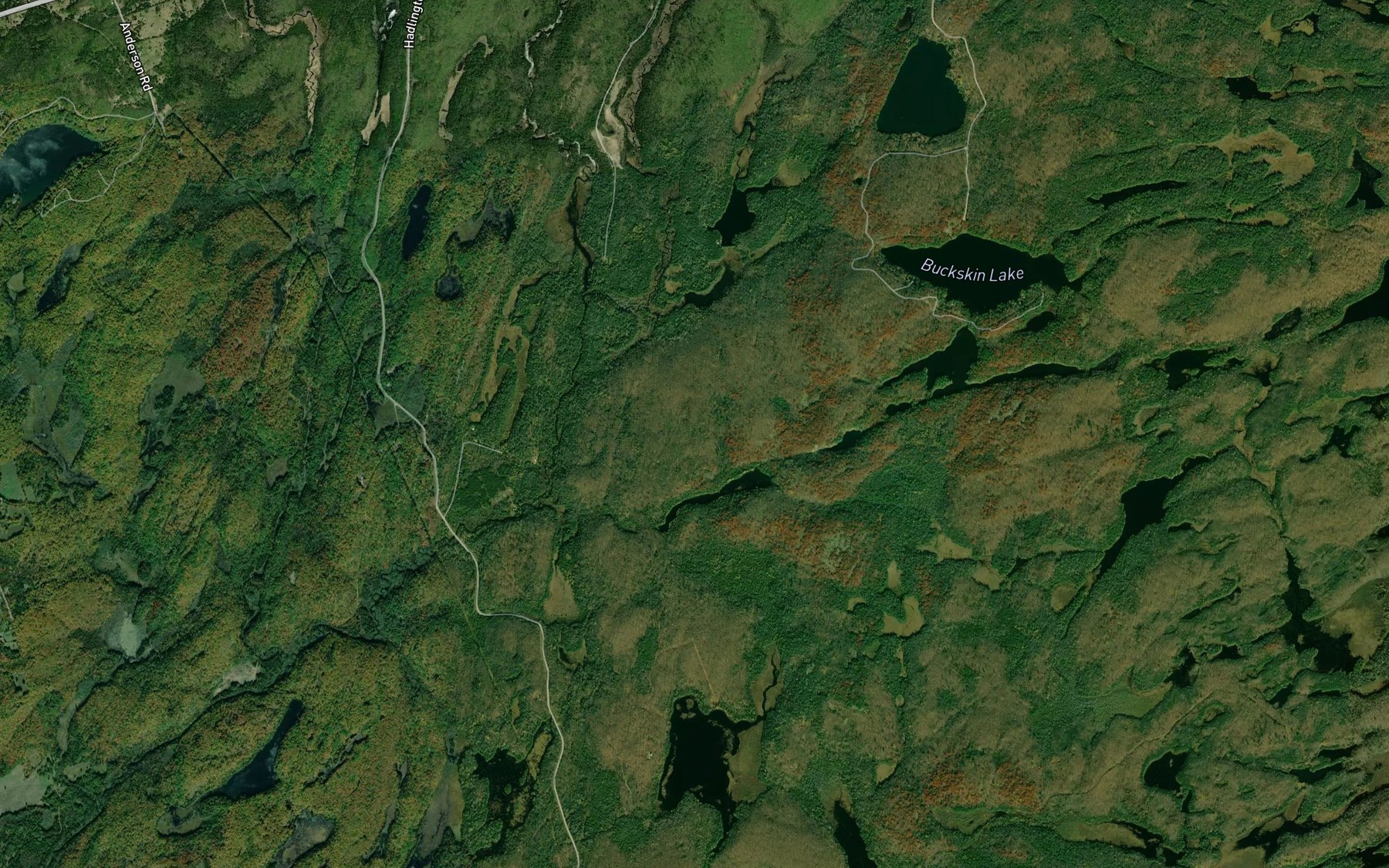Satellite map of the Buckskin Creek