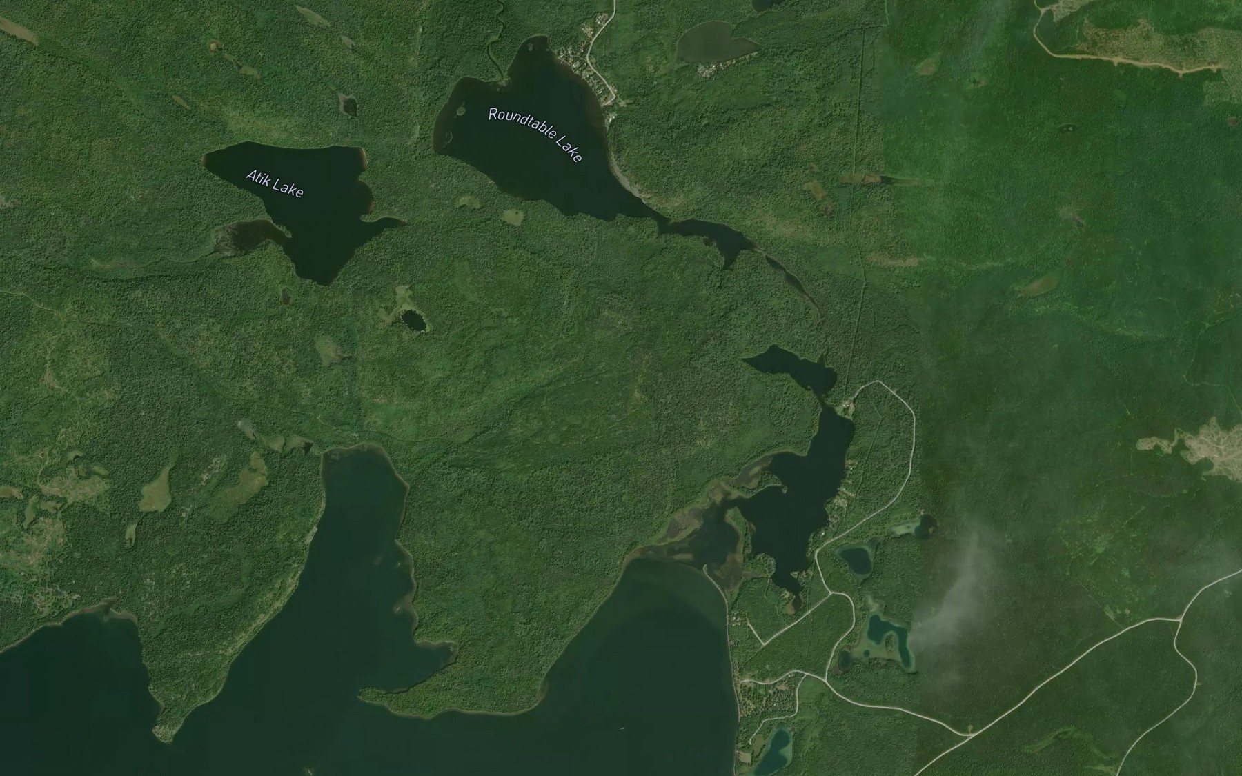 Satellite map of the Frogportage Bay