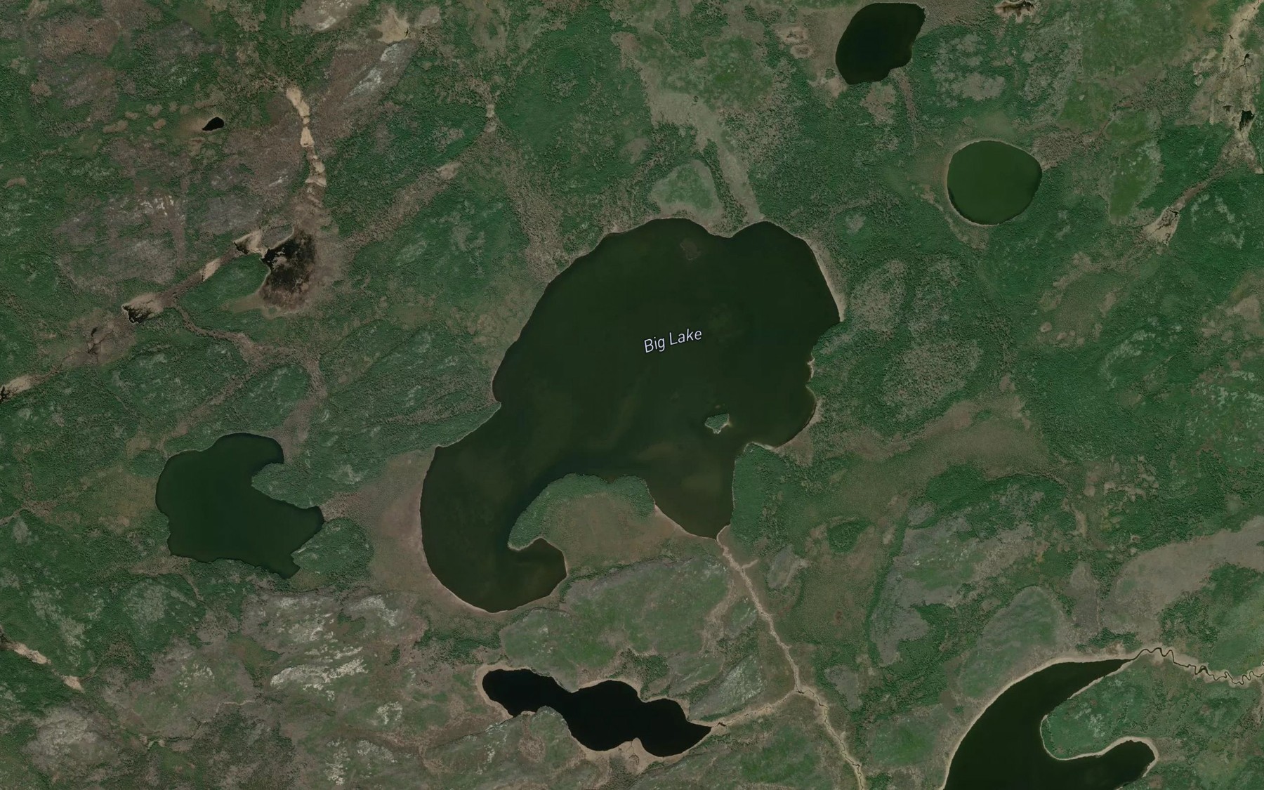 Satellite map of the Big Lake