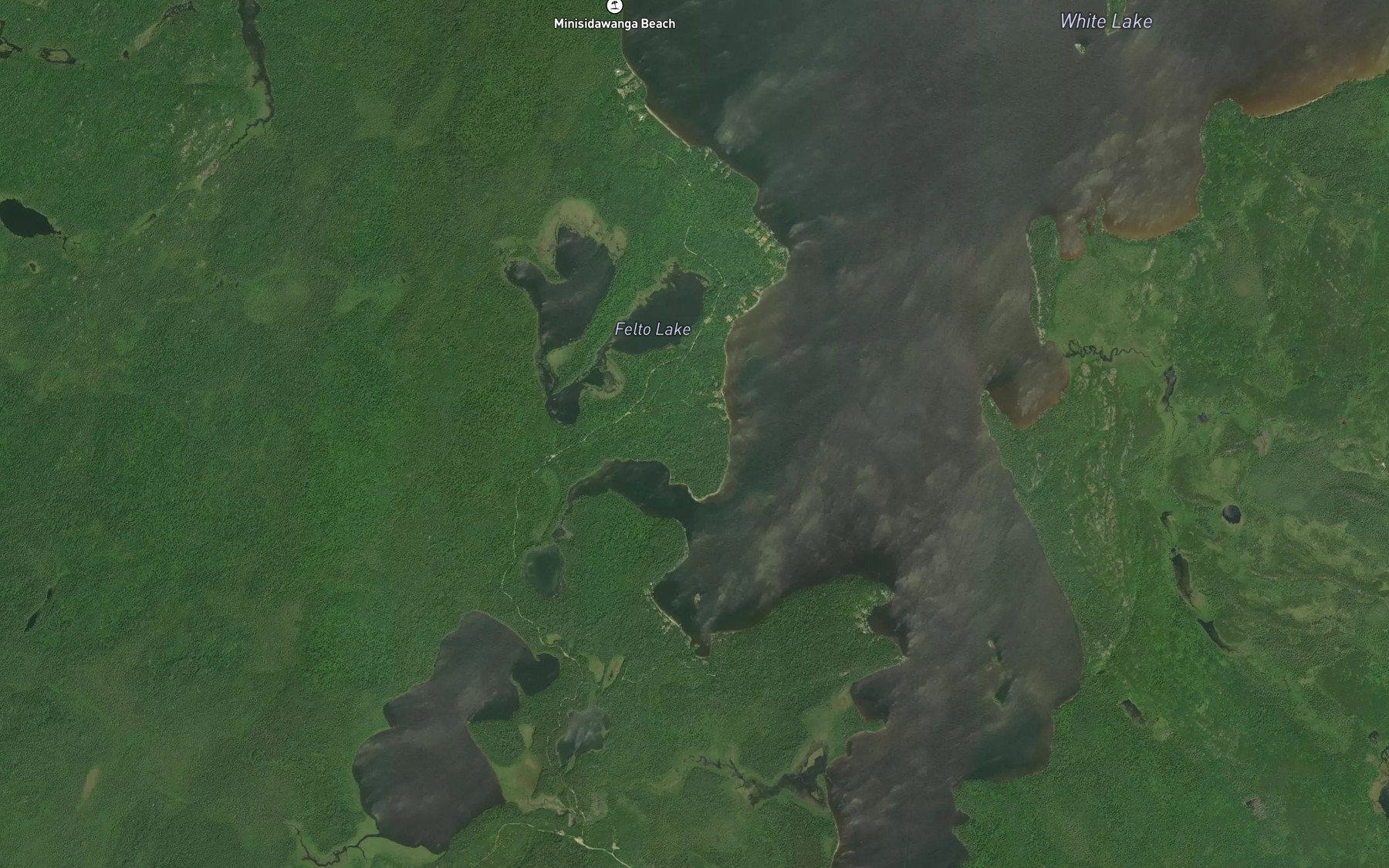 Satellite map of the Lampi's Bay