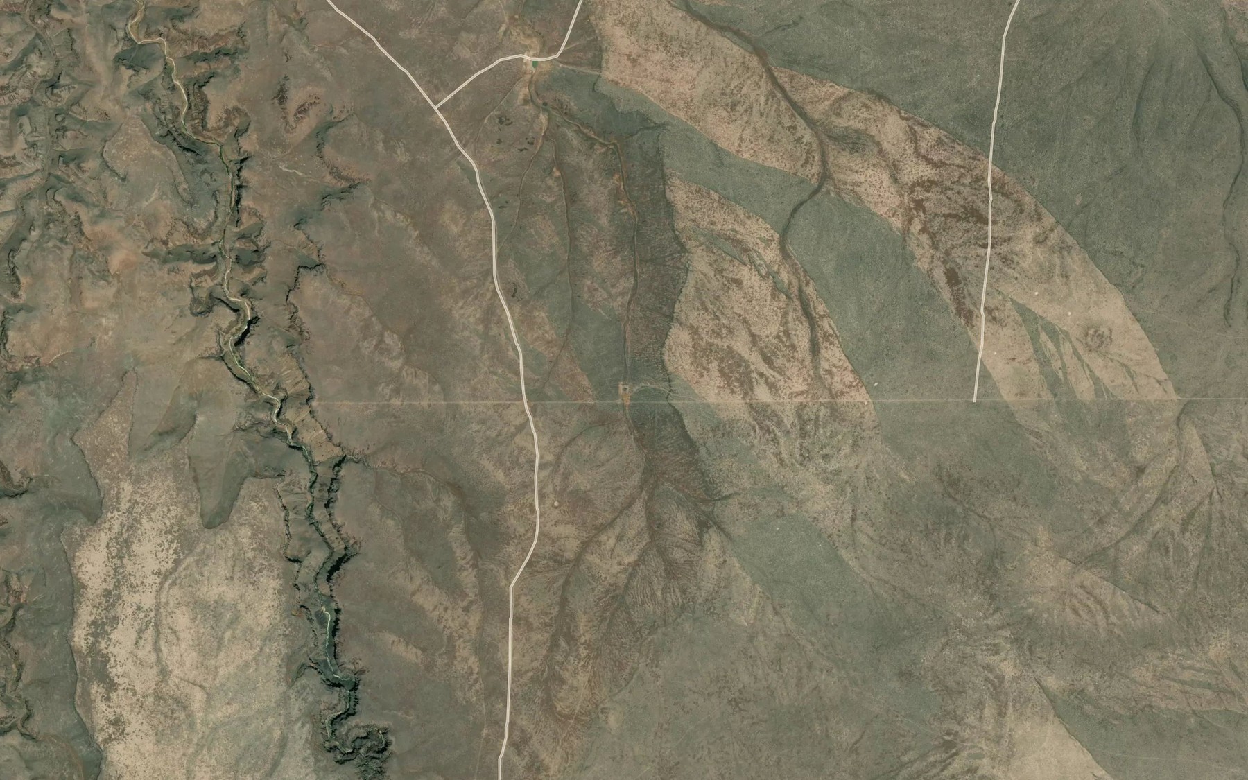 Satellite map of the Upper Chimney Creek Reservoir