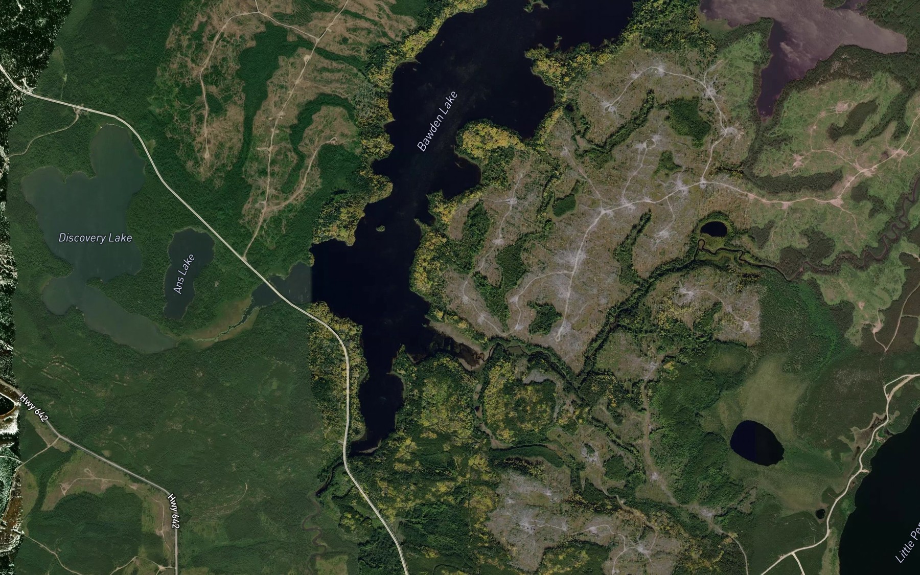 Satellite map of the Pepperbell Creek