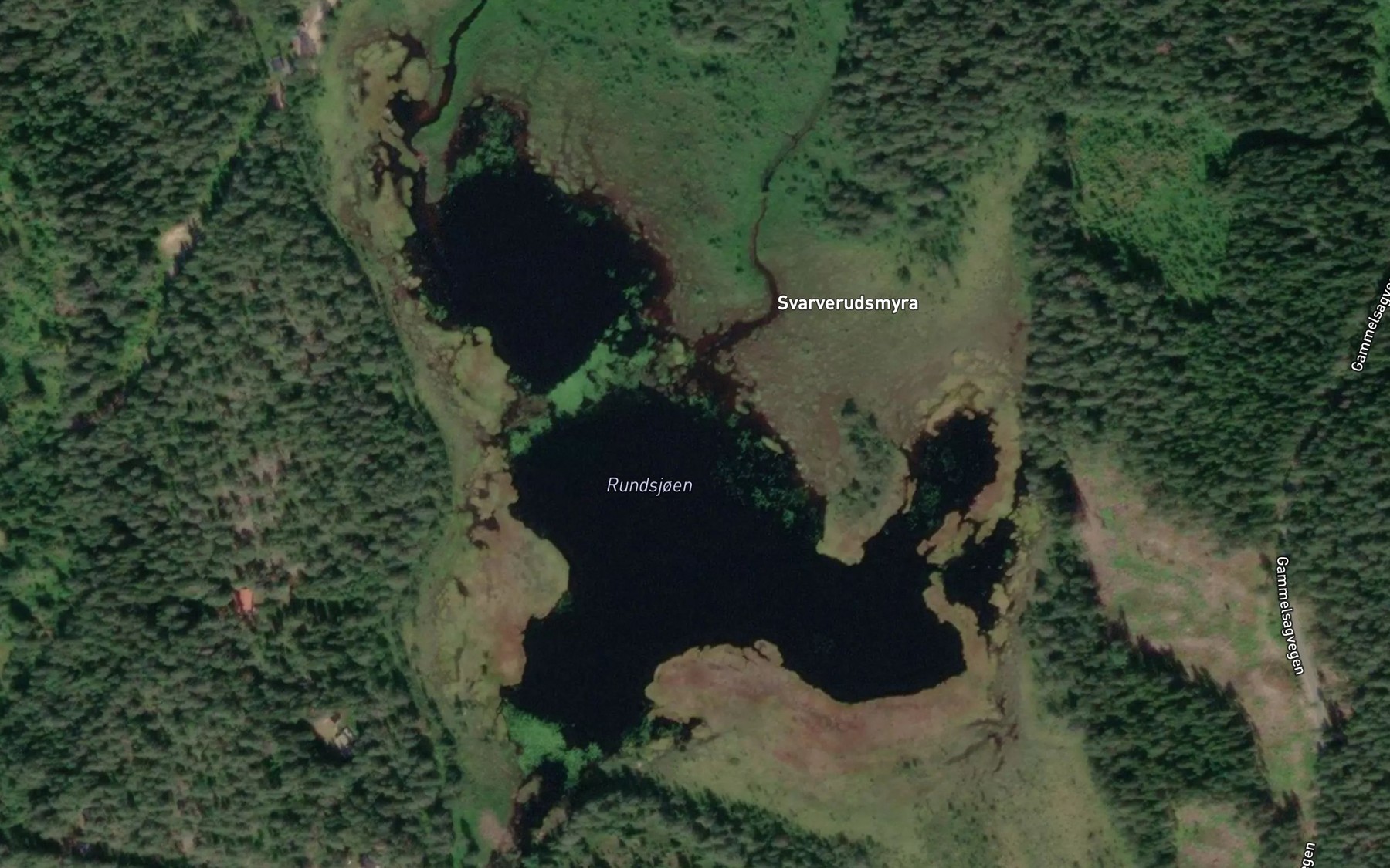 Satellite map of the Rundsjoen