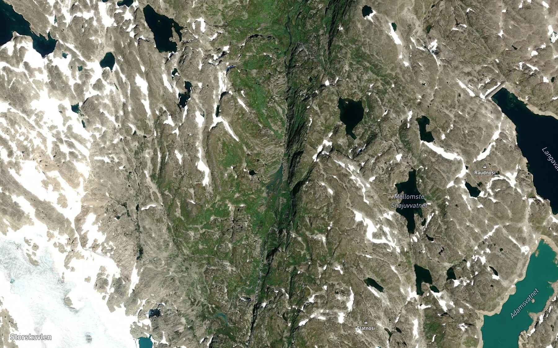 Satellite map of the Hunabotnvatnet