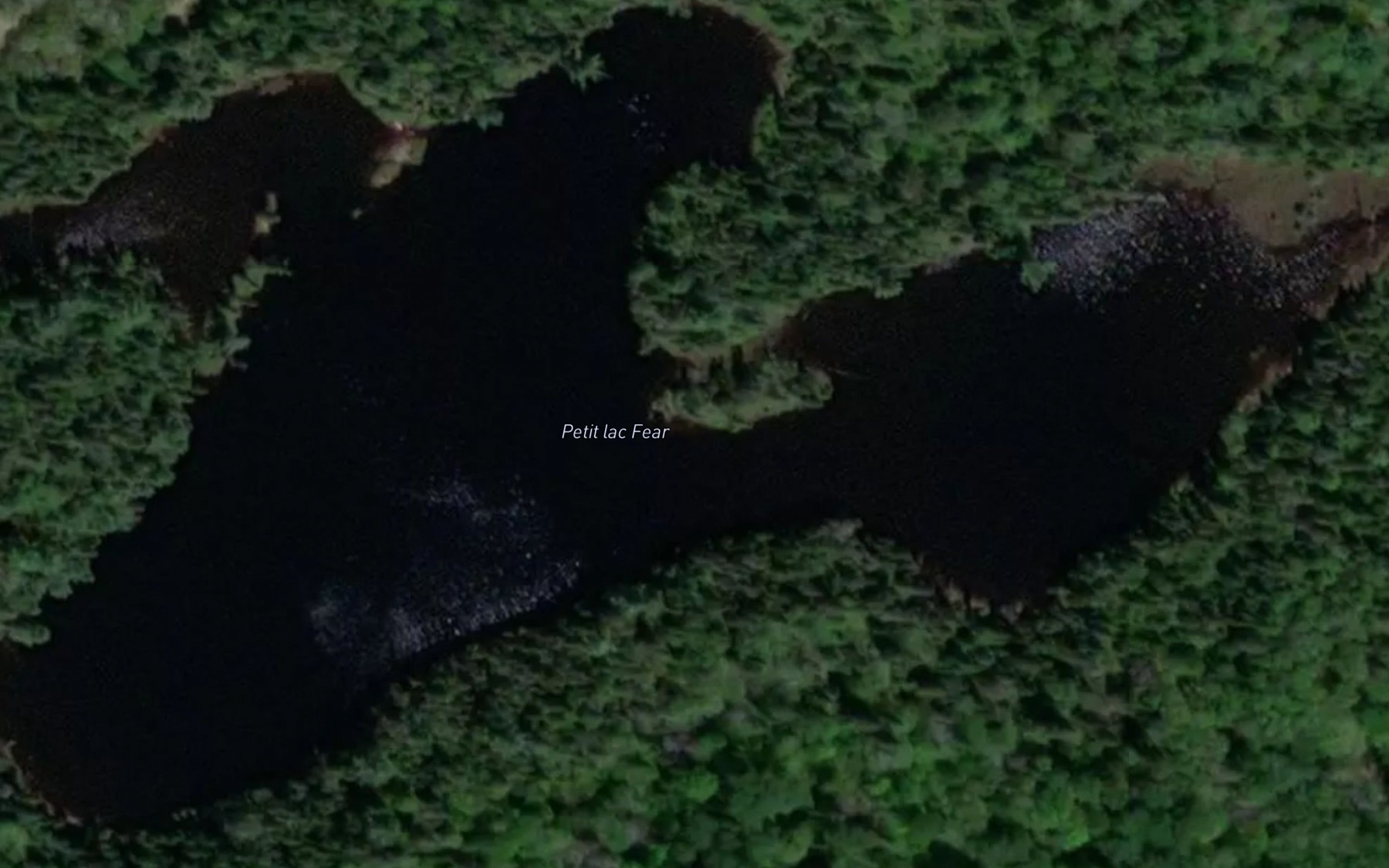 Satellite map of the Petit lac Fear