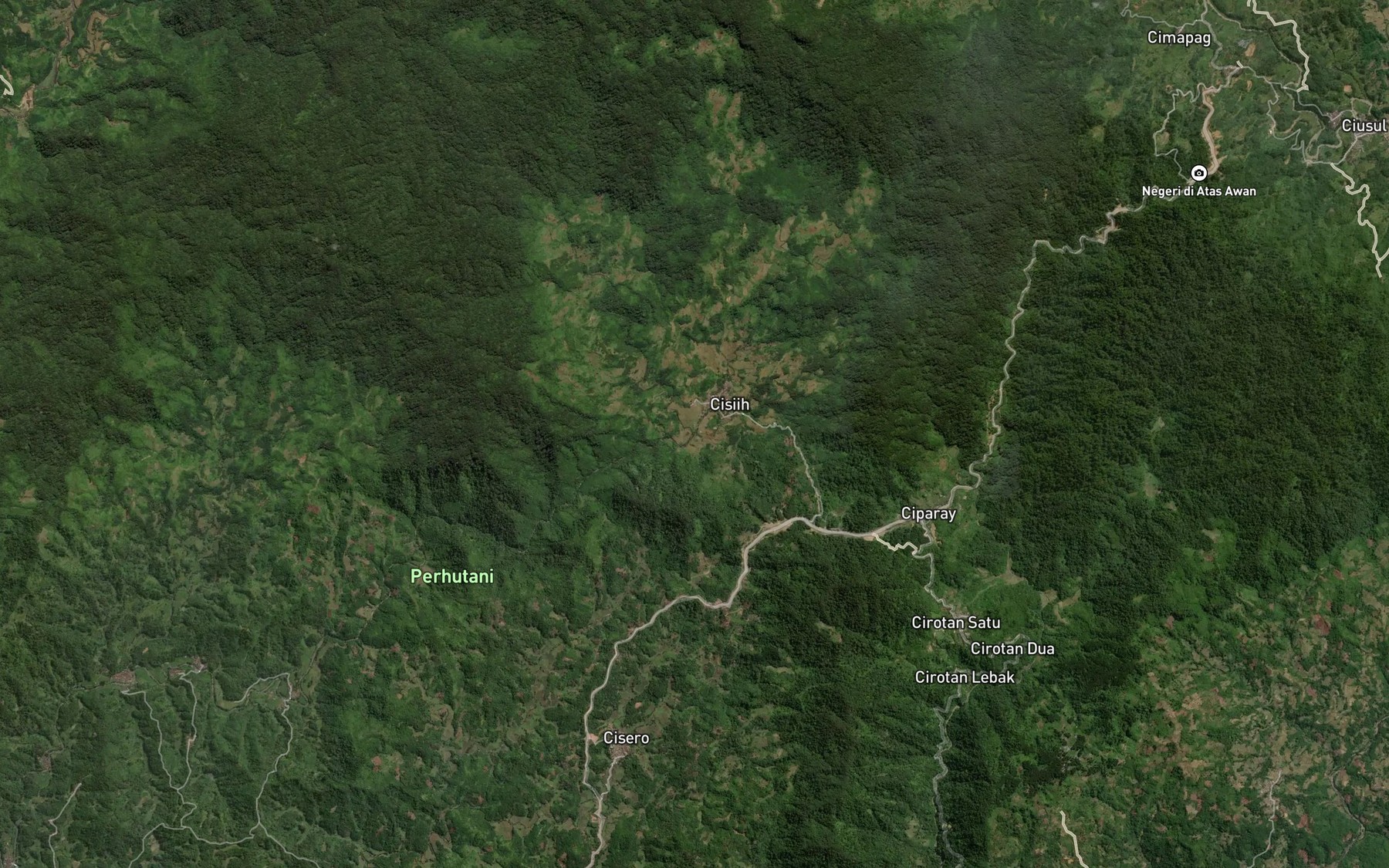 Satellite map of the Ci Karangnyohcor