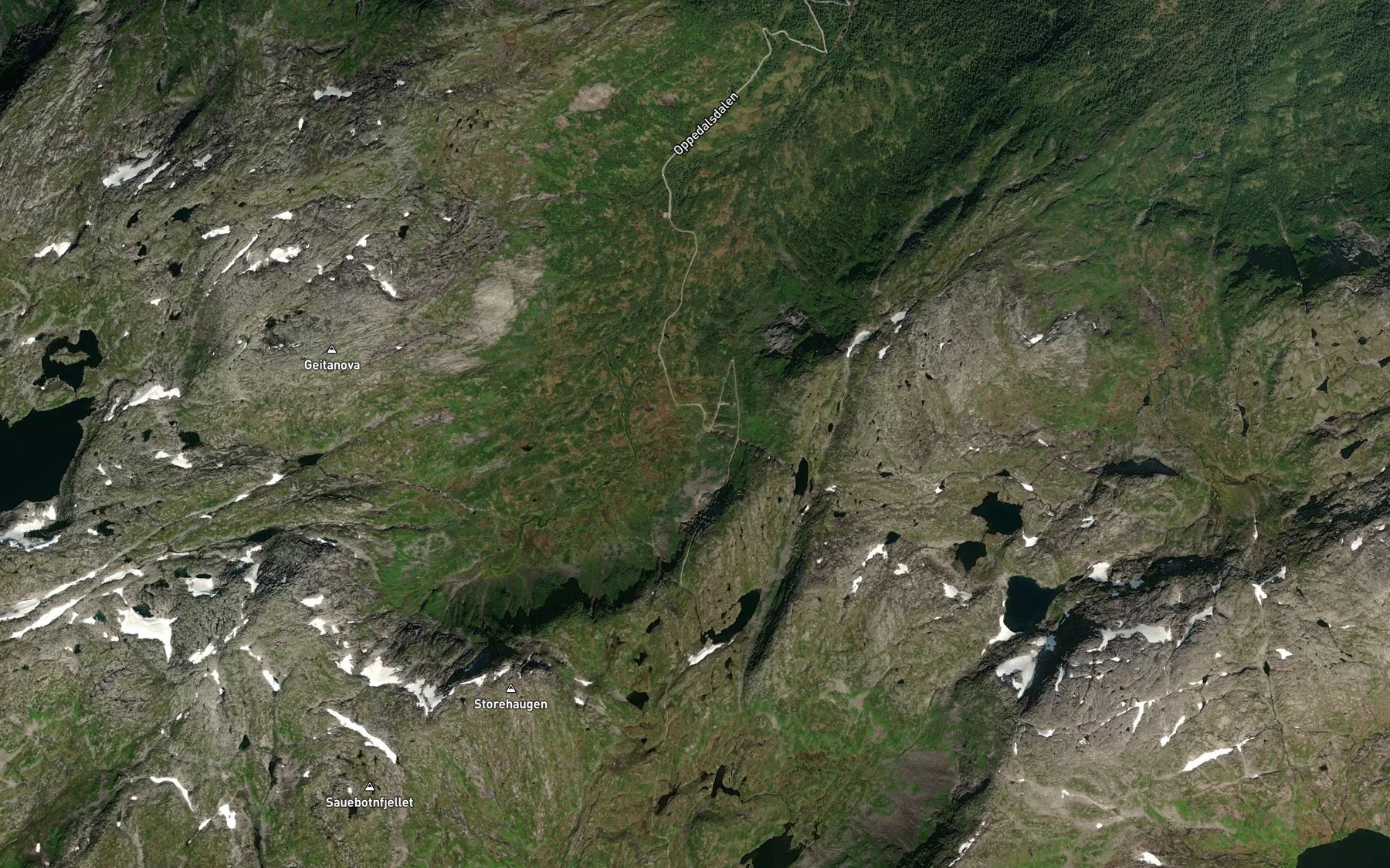 Satellite map of the Riselva