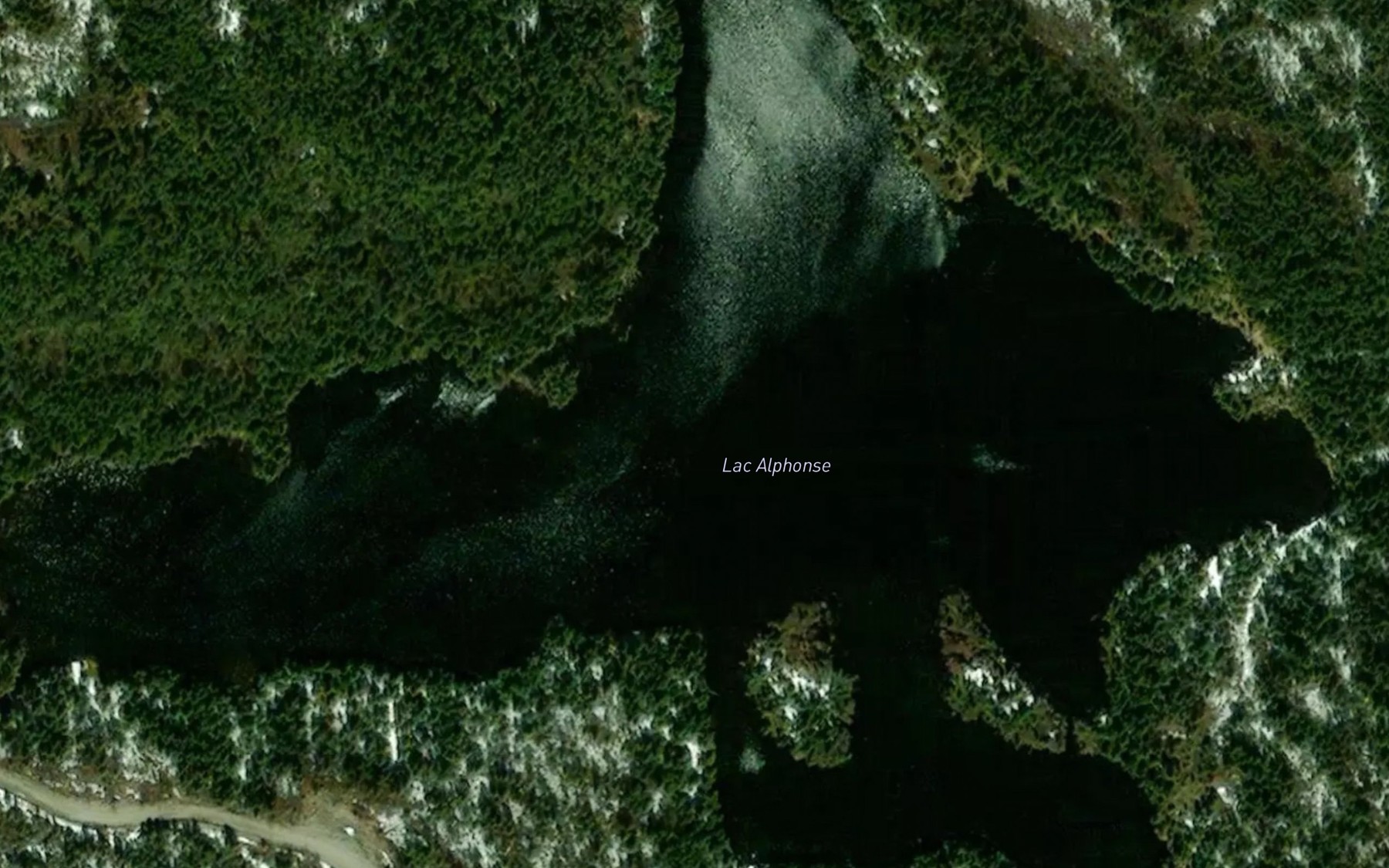 Satellite map of the Lac Alphonse