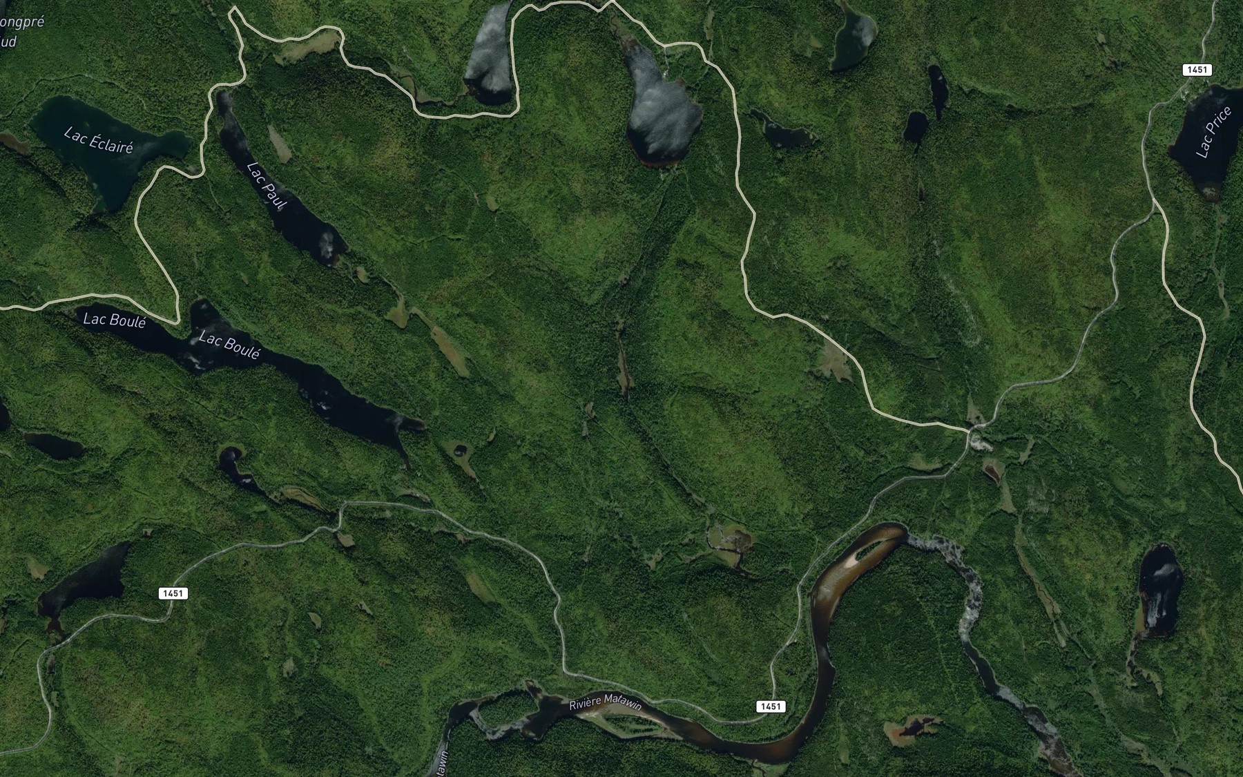 Satellite map of the Lac en Croix