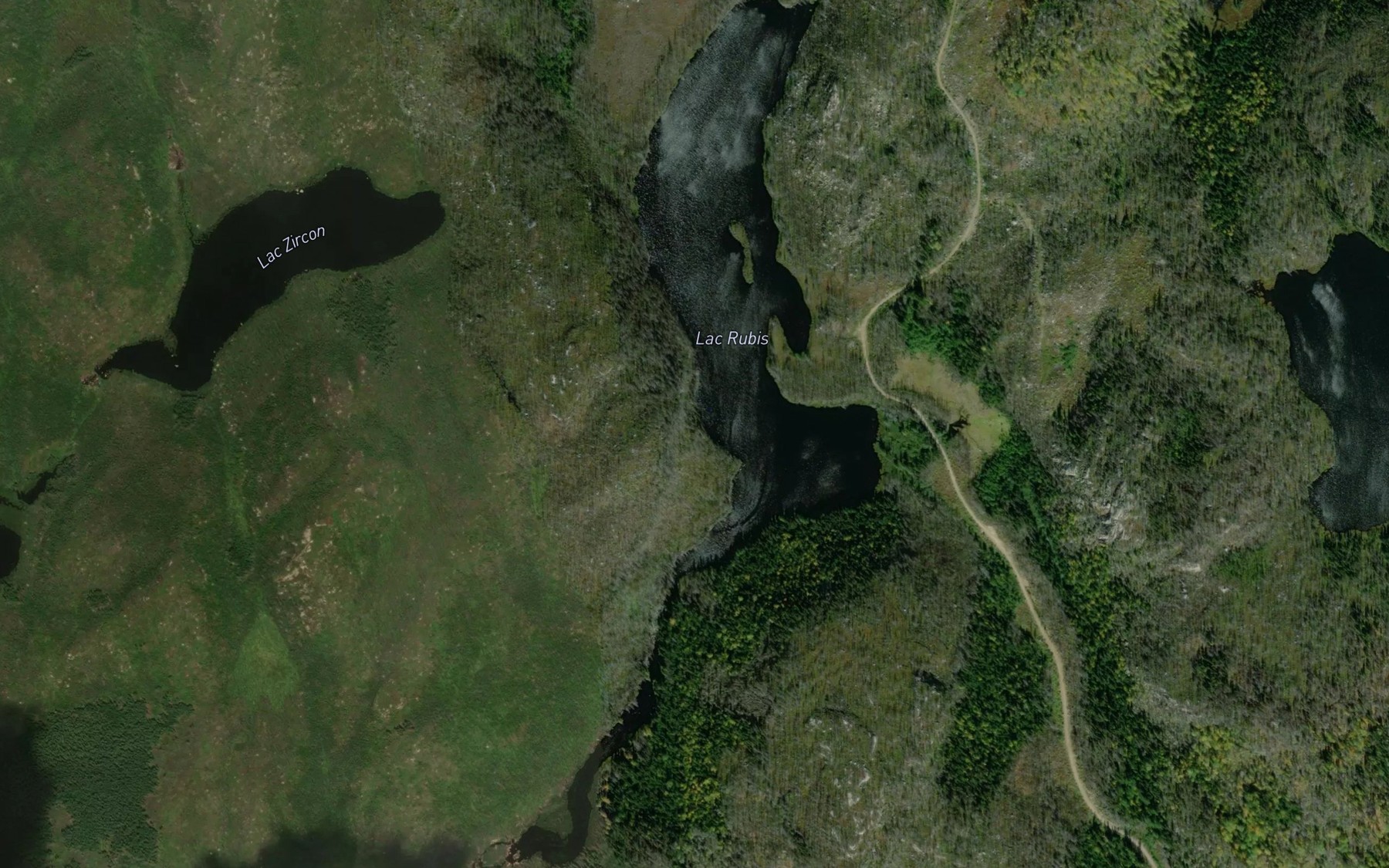 Satellite map of the Lac Rubis
