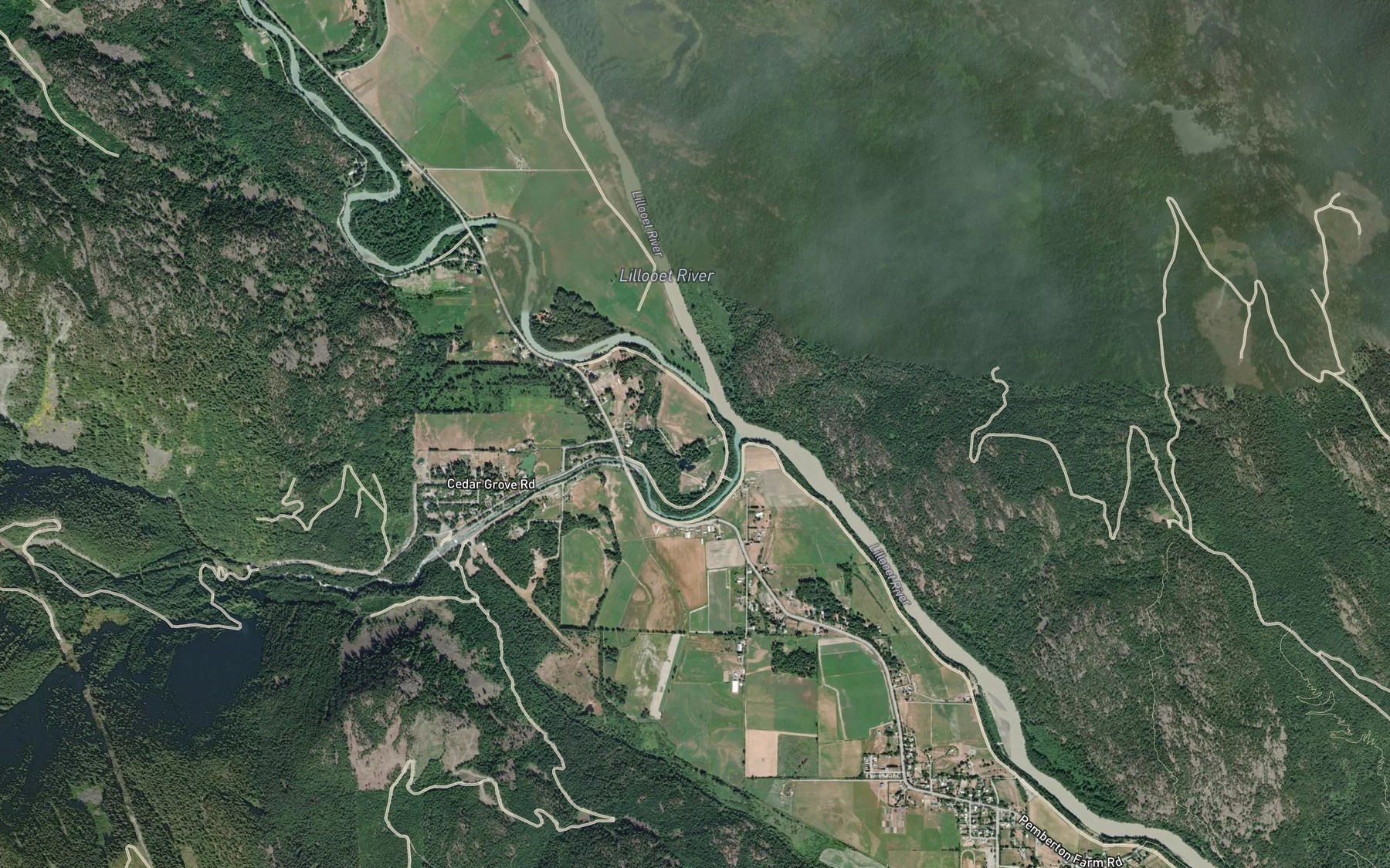Satellite map of the Miller Creek