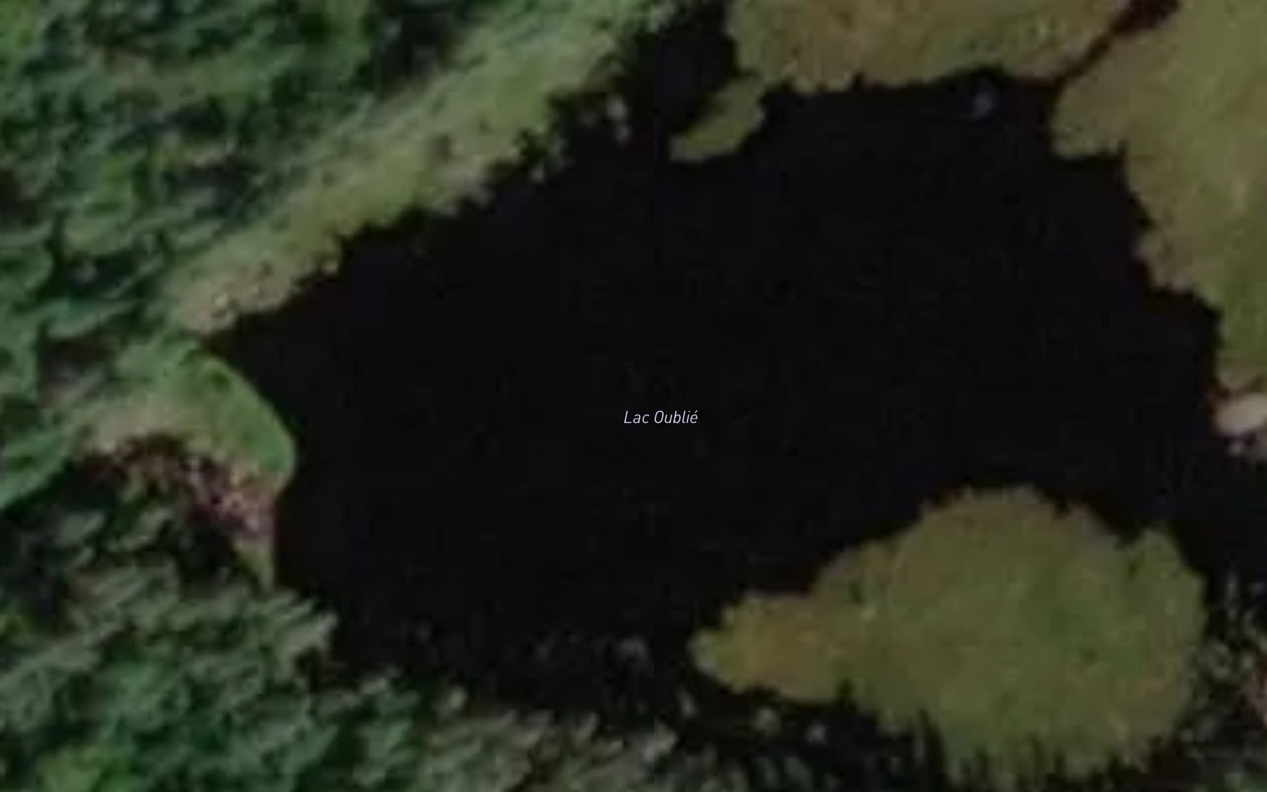 Satellite map of the Lac Oublie
