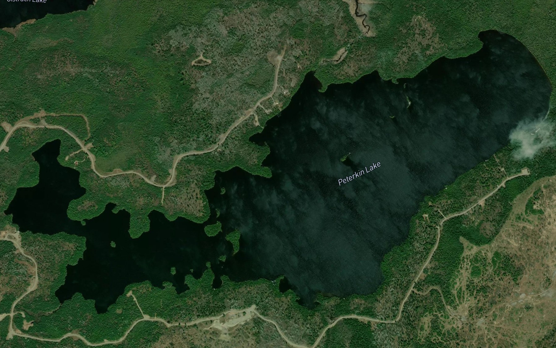 Satellite map of the Peterkin Lake