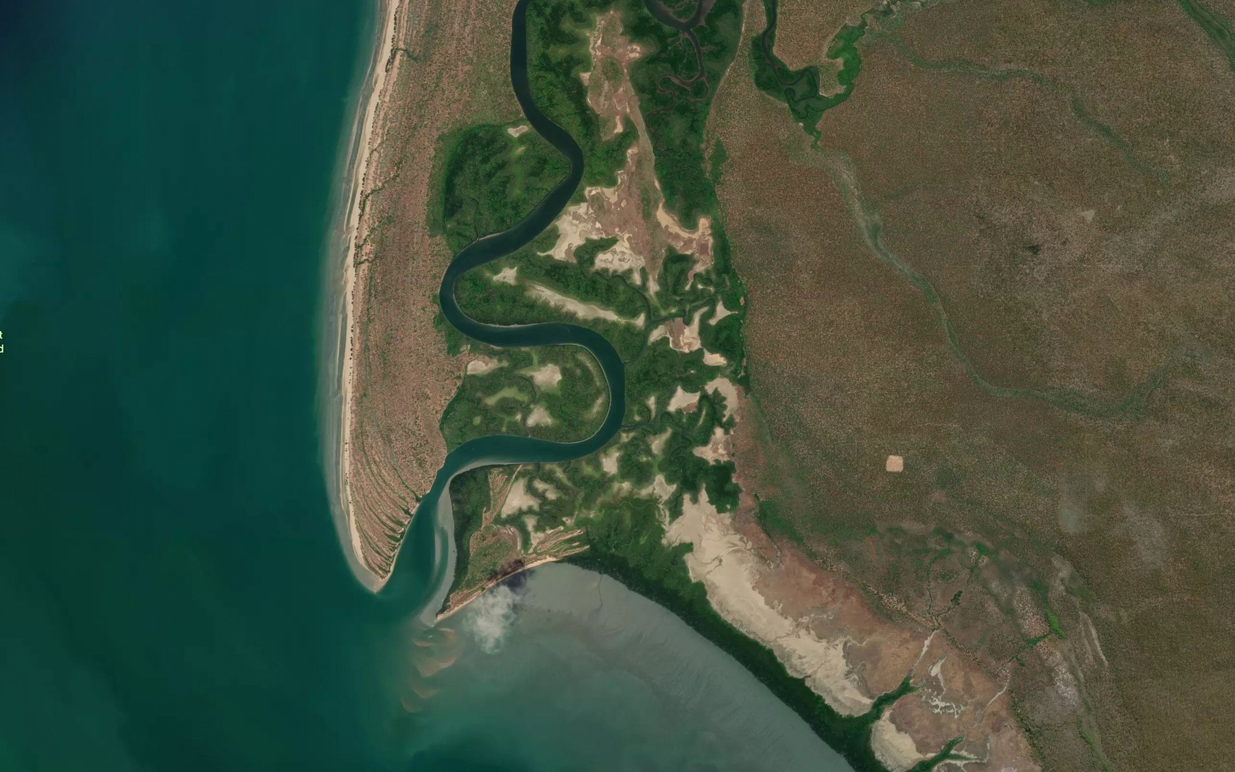 Satellite map of the Namaleta Creek