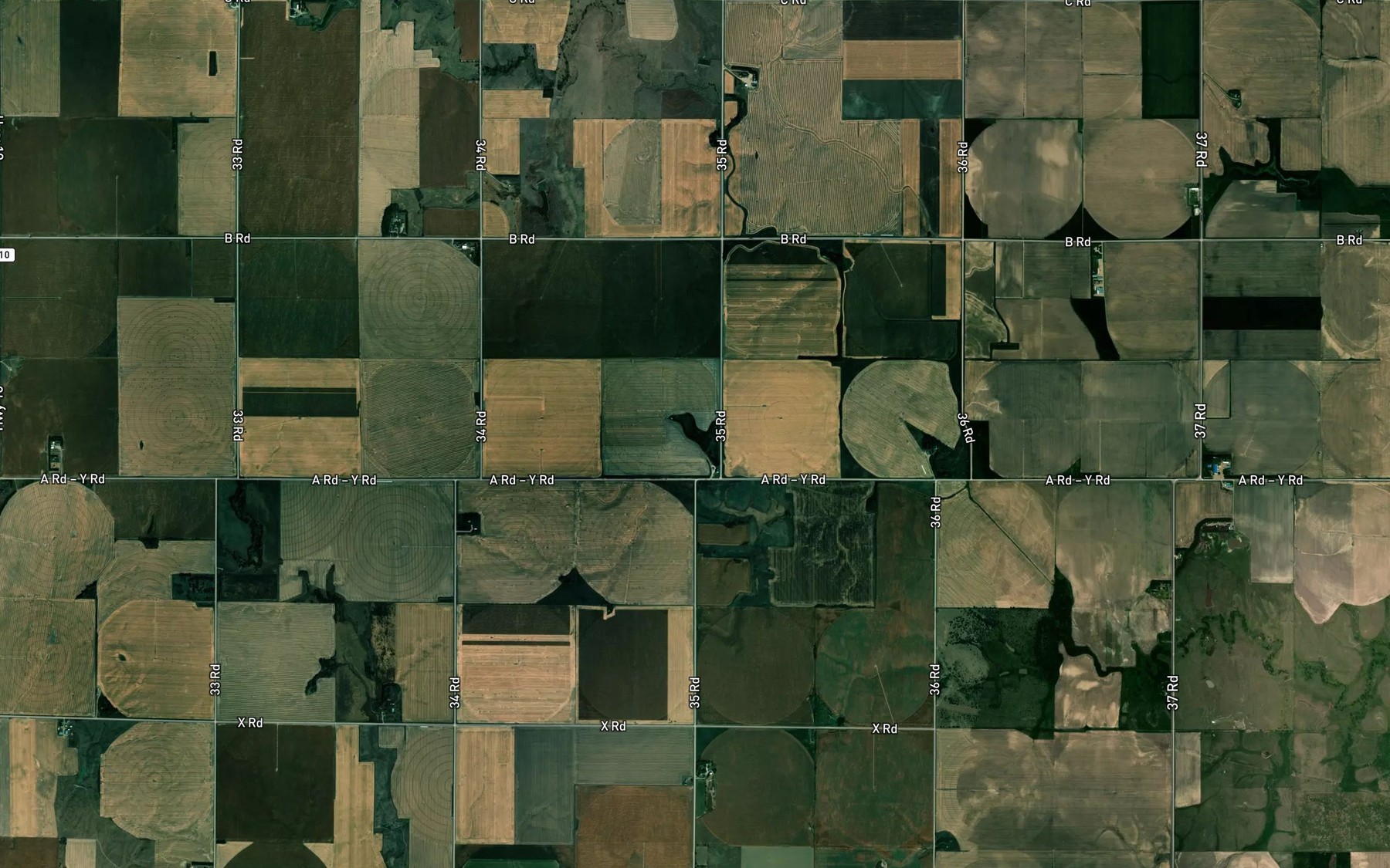 Satellite map of the Olson Reservoir