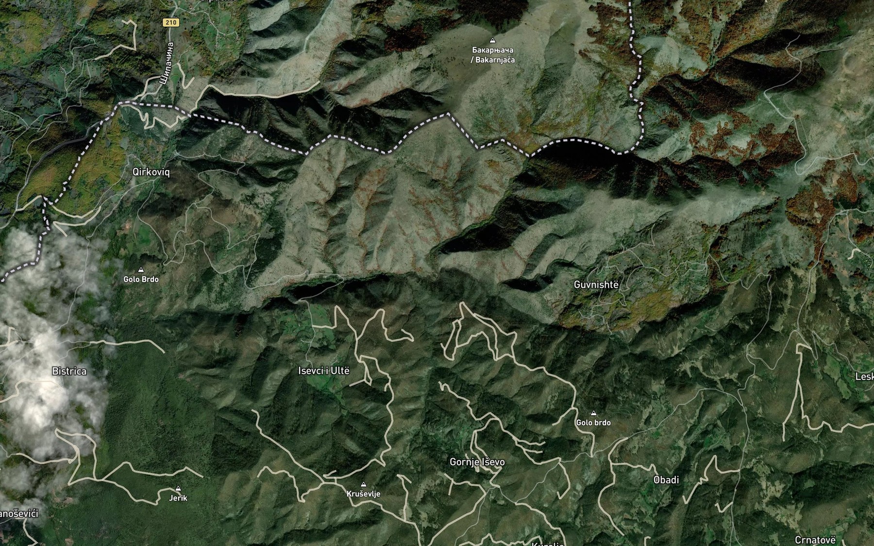 Satellite map of the Klisura
