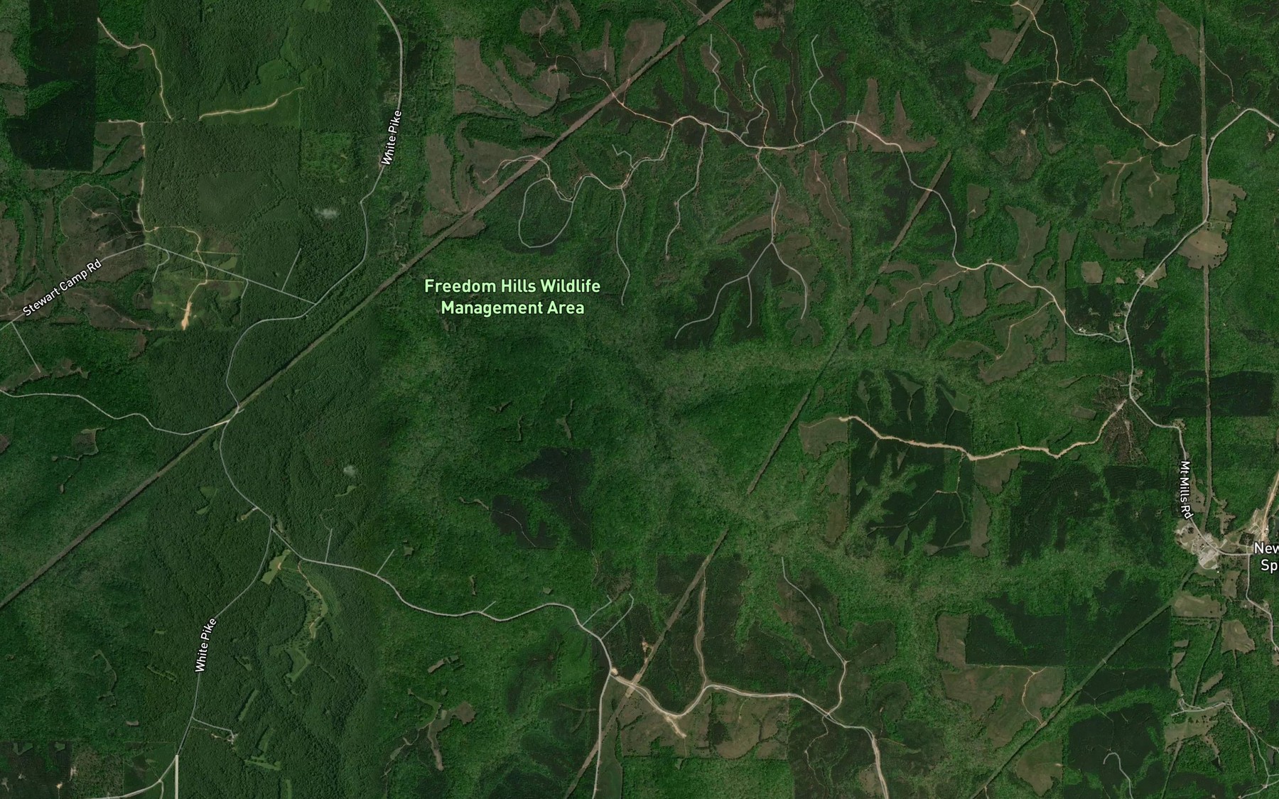 Satellite map of the Dry Creek