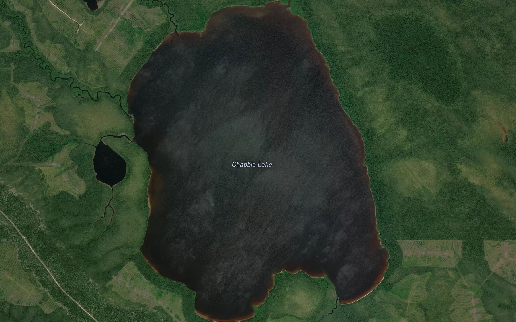 Satellite map of the Chabbie Lake