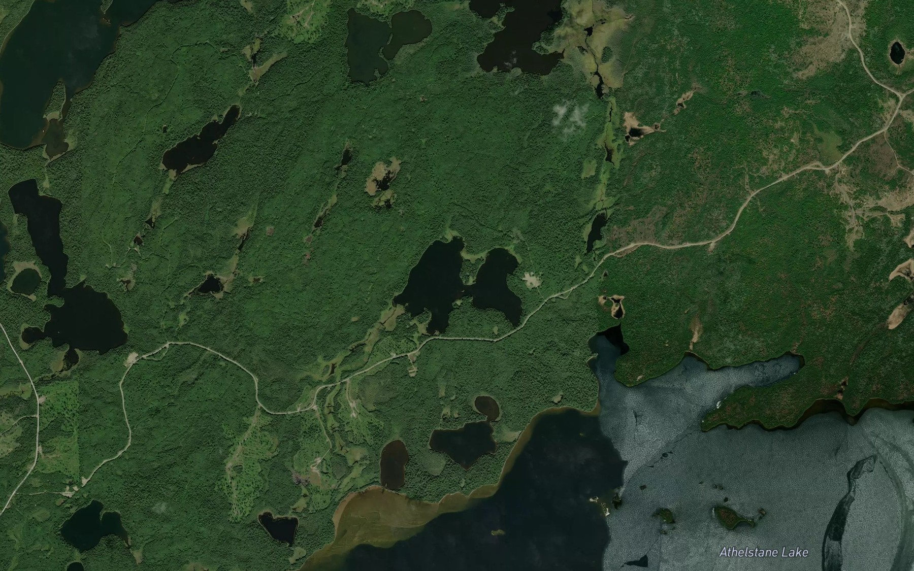 Satellite map of the Clements Lake