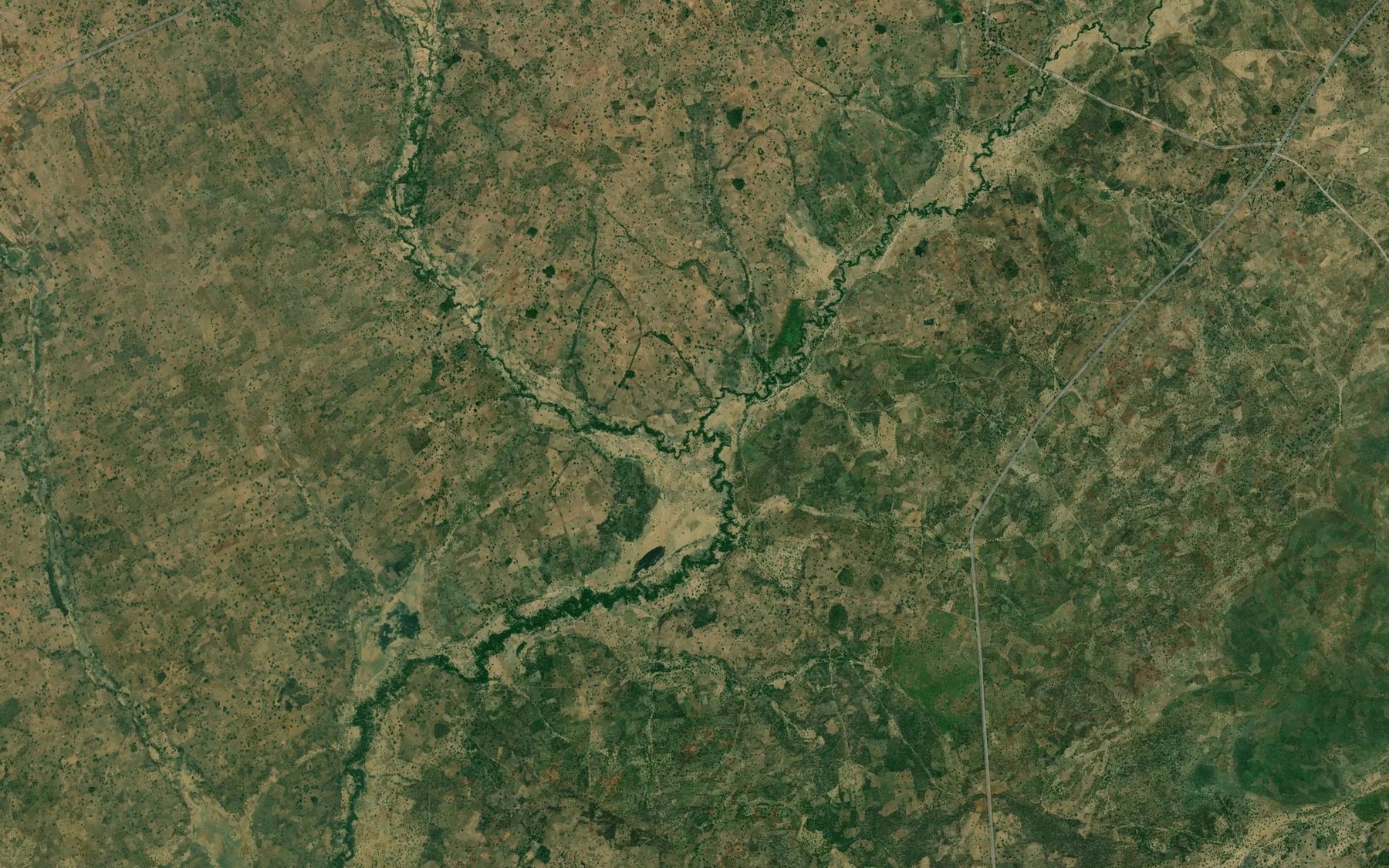 Satellite map of the River Vor