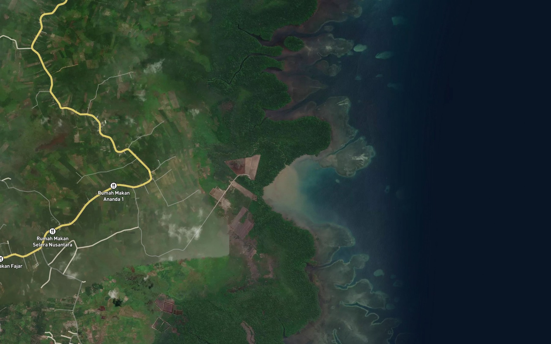 Satellite map of the Sungai Sanganakan