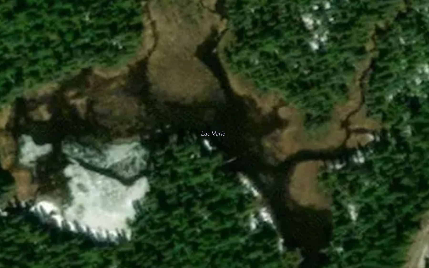 Satellite map of the Lac Melanie