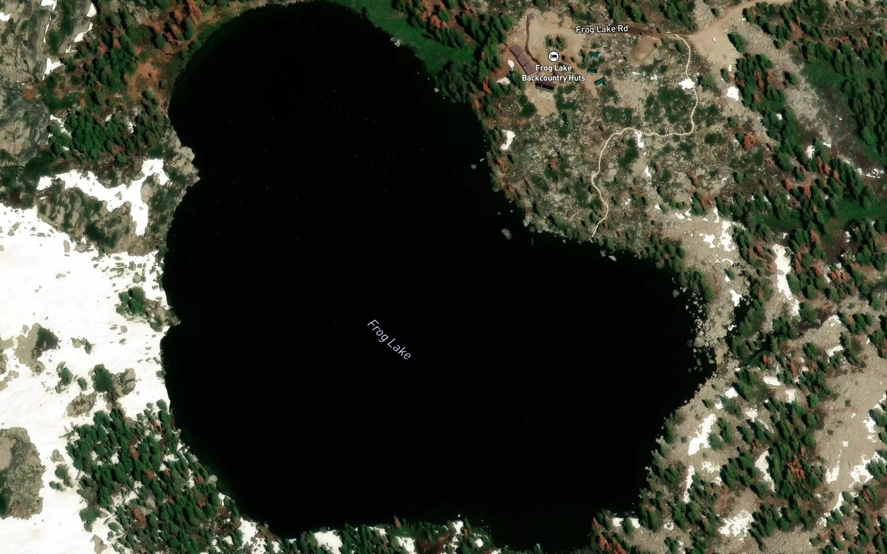 Satellite map of the Frog Lake