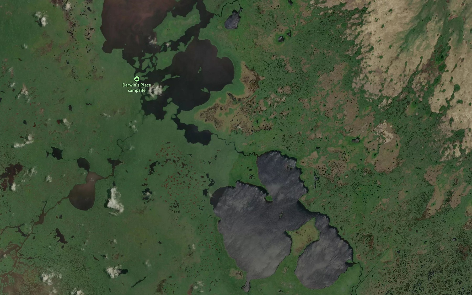 Satellite map of the Alligator Creek