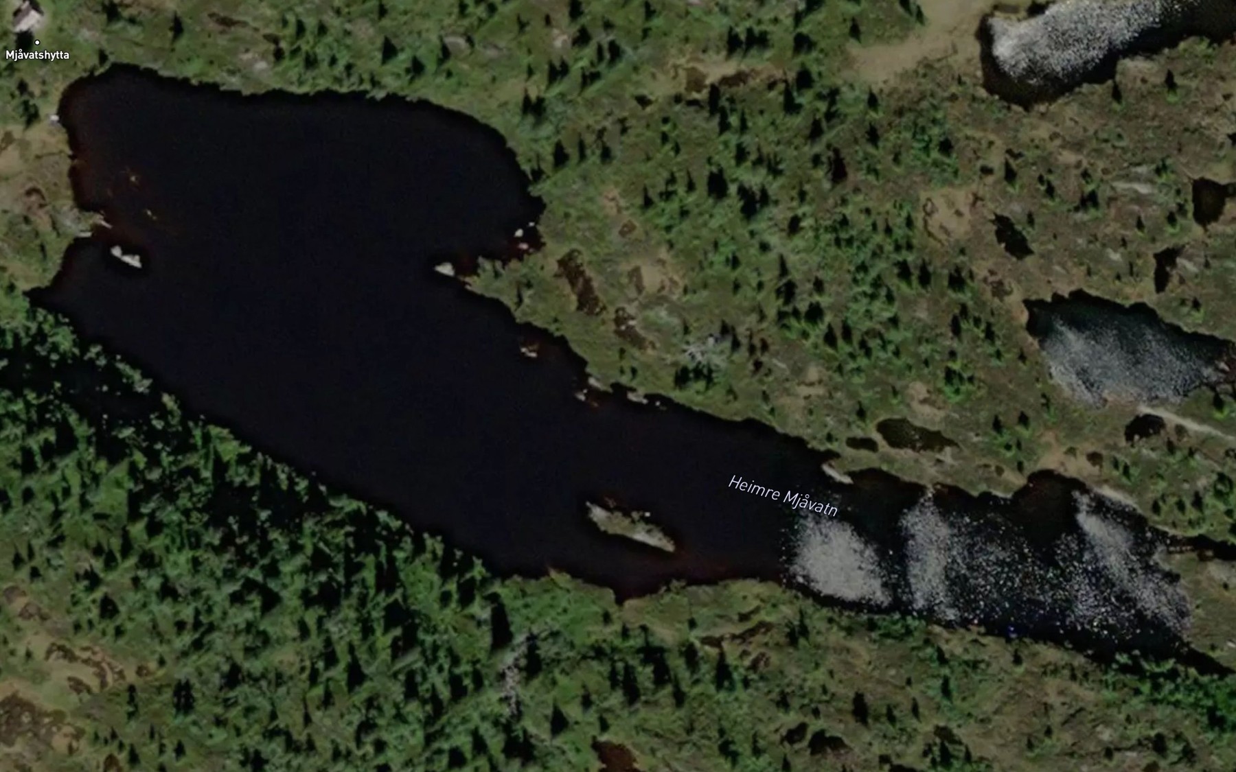 Satellite map of the Heimre Mjavatn