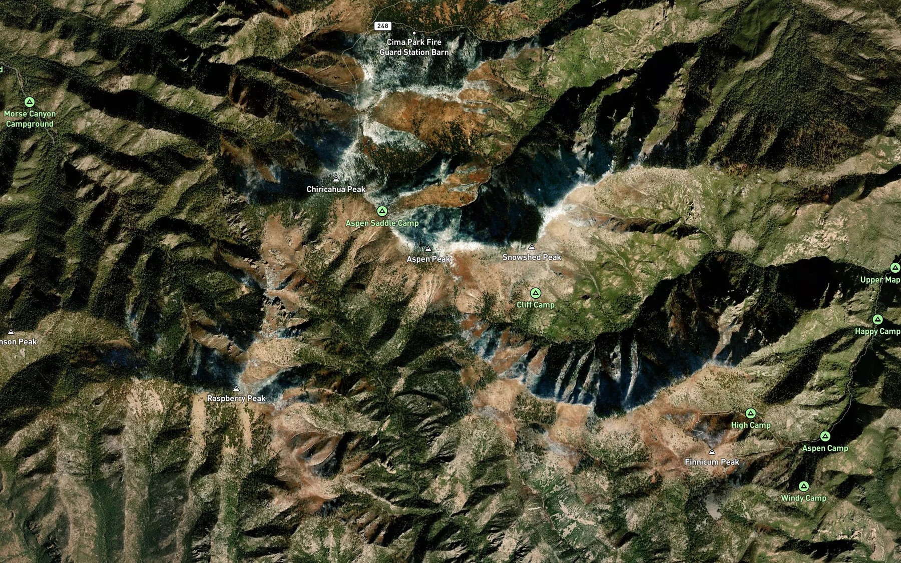 Satellite map of the Juniper Spring