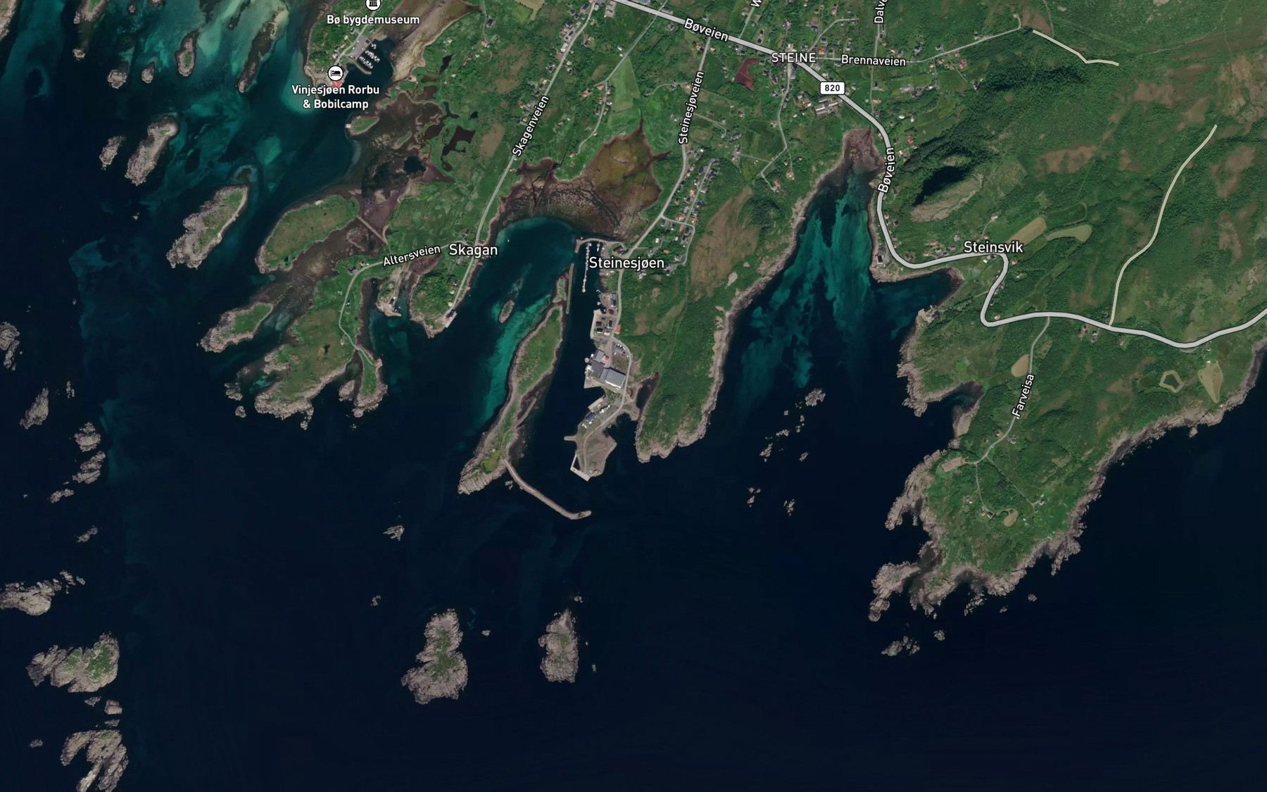 Satellite map of the Storvika