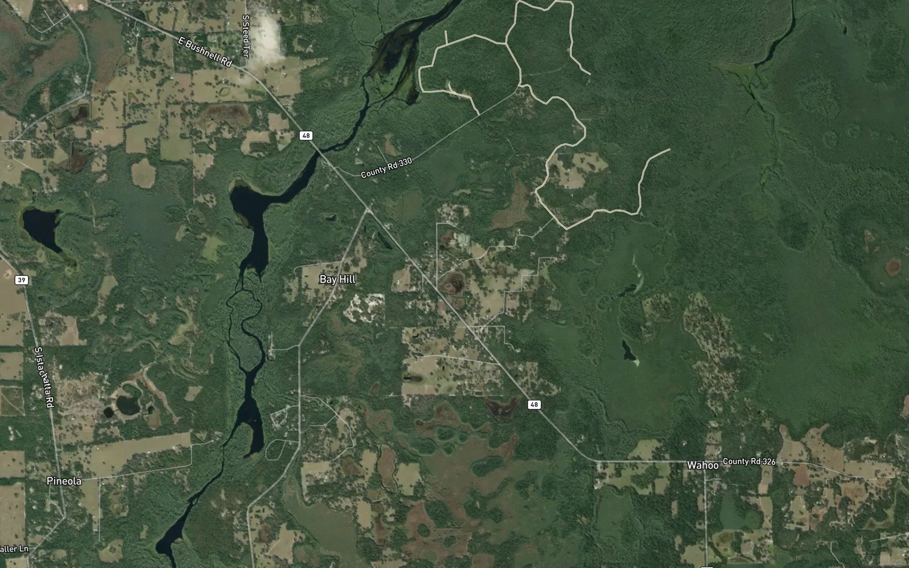 Satellite map of the Big Pond