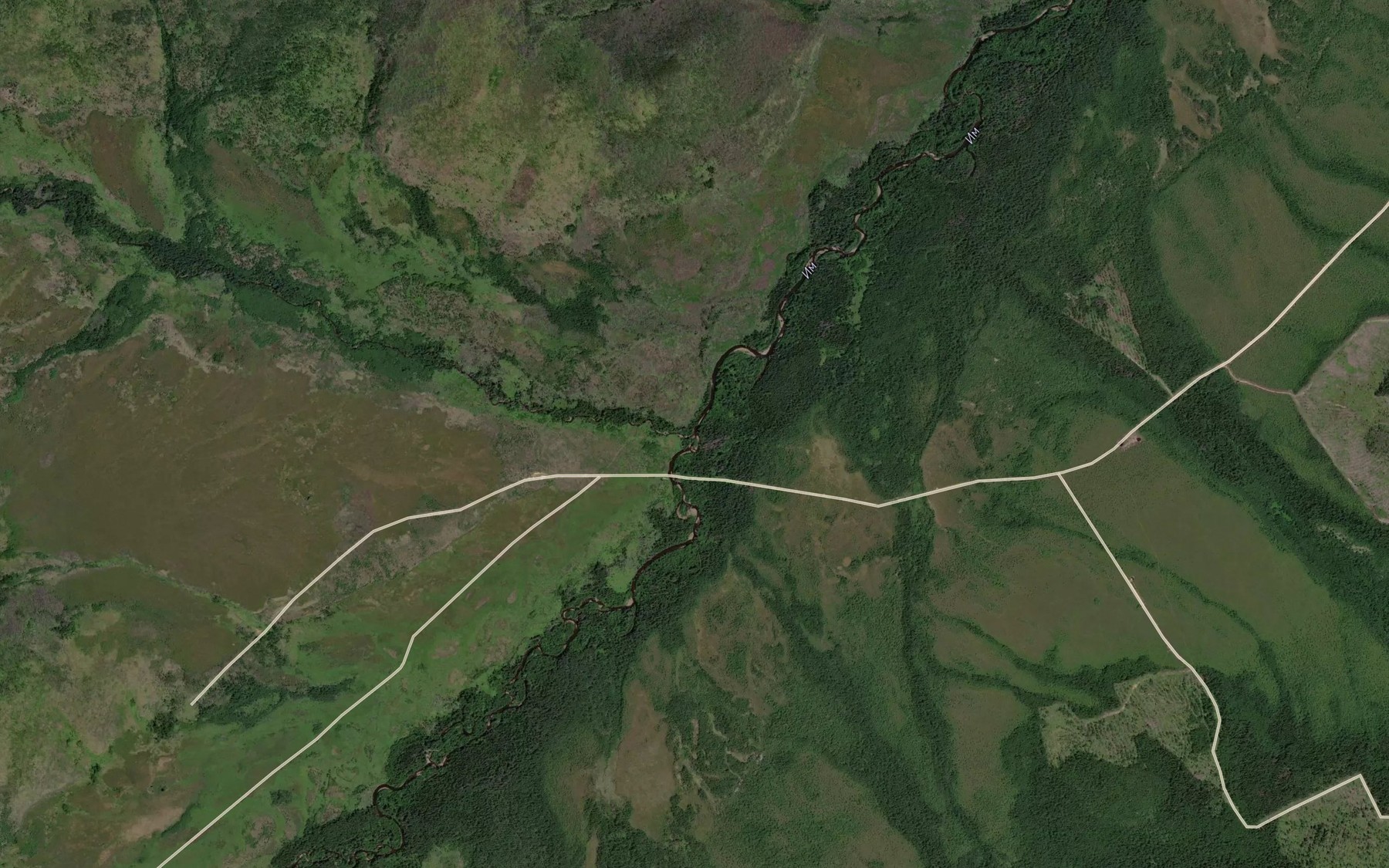 Satellite map of the Malyye Khunki