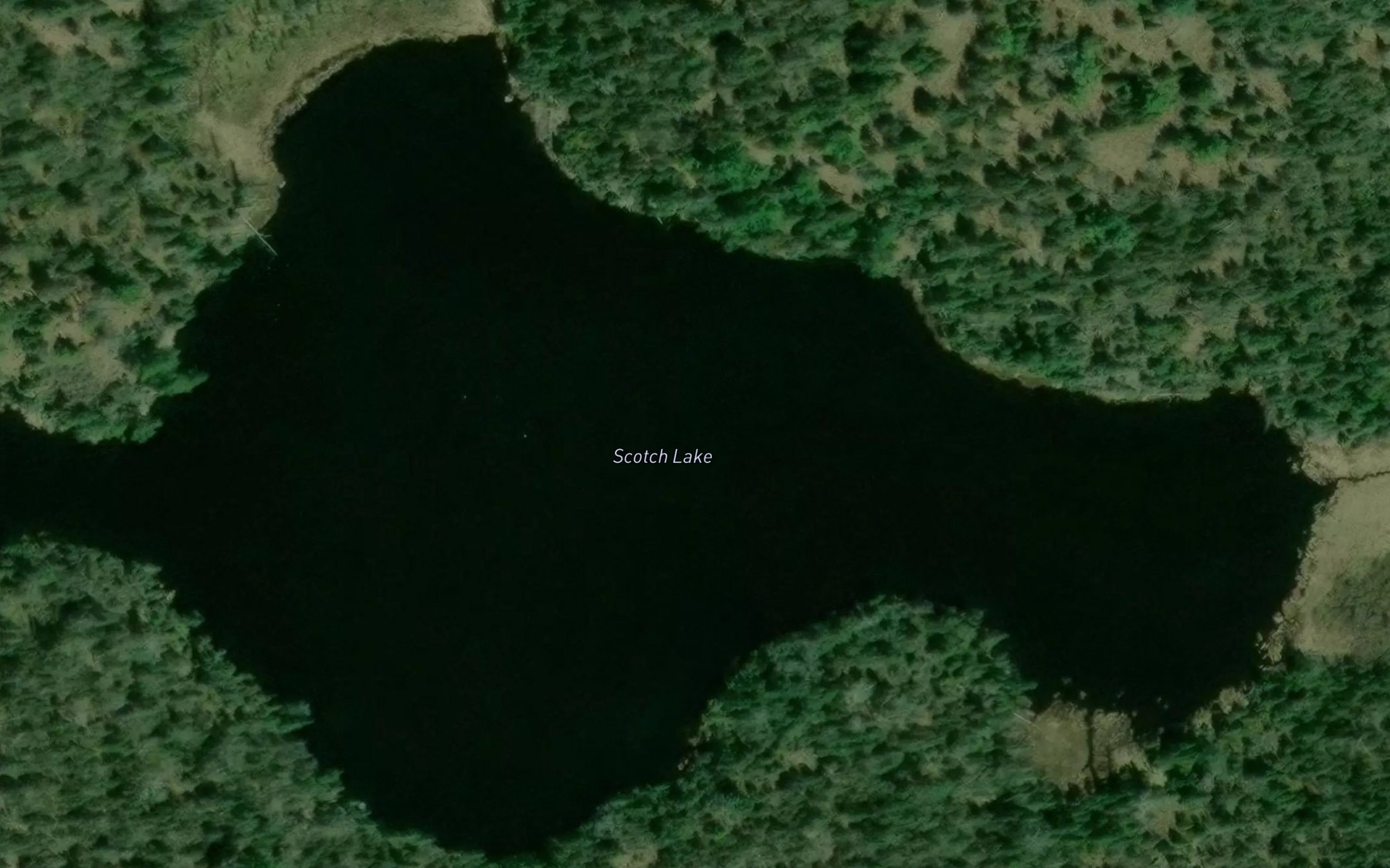 Satellite map of the Scotch Lake